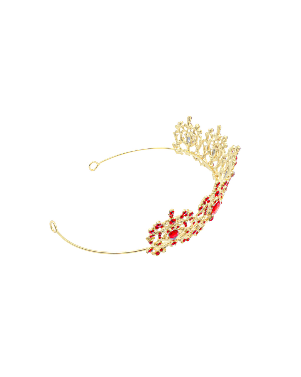 Corona Dorada de Diadema con piedras  - M227 Oro Laminado