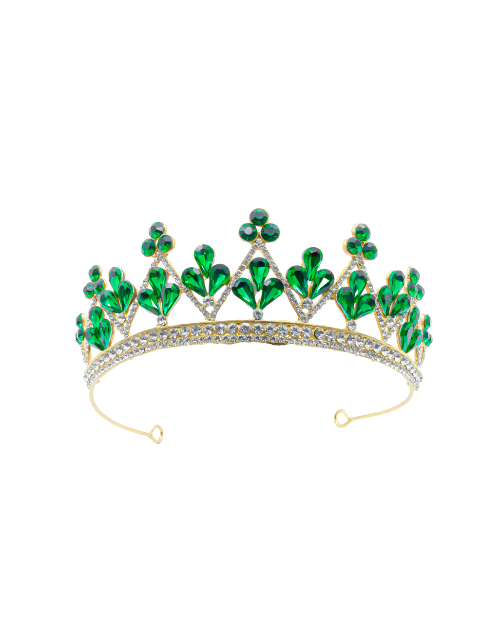 Corona Dorada de Diadema con piedras  - M230 Oro Laminado