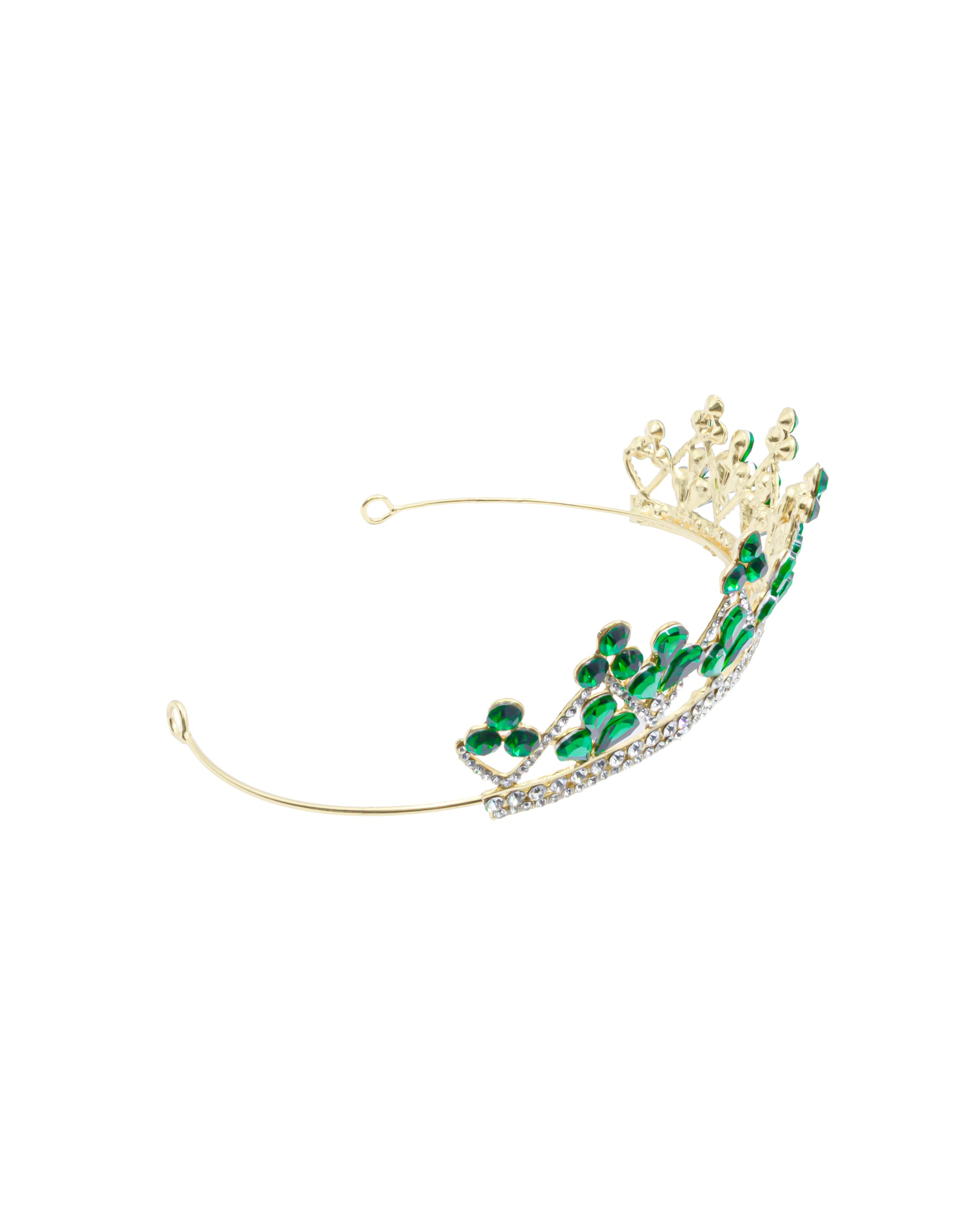 Corona Dorada de Diadema con piedras  - M230 Oro Laminado