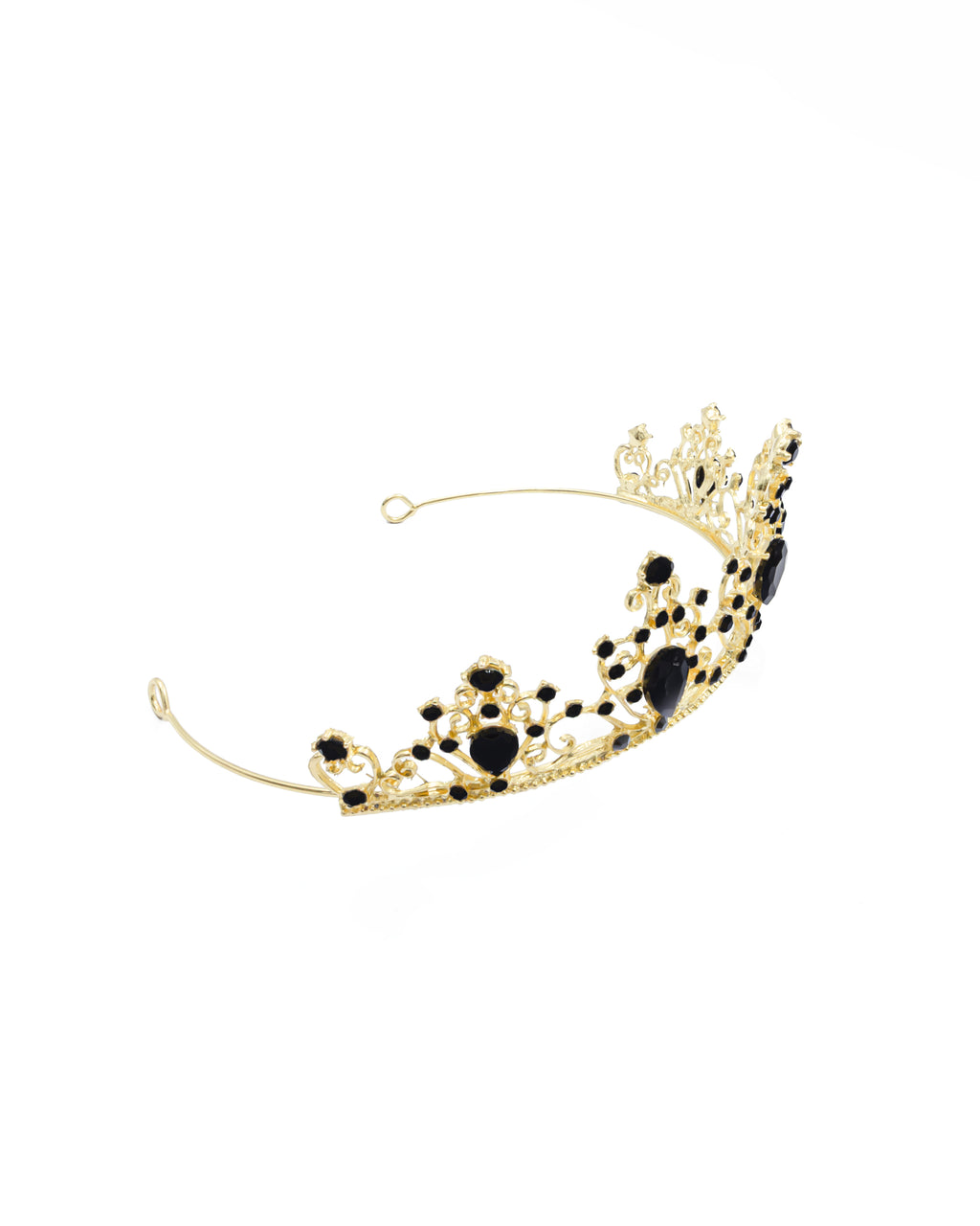 Corona Dorada de Diadema con piedras  - M231 Oro Laminado