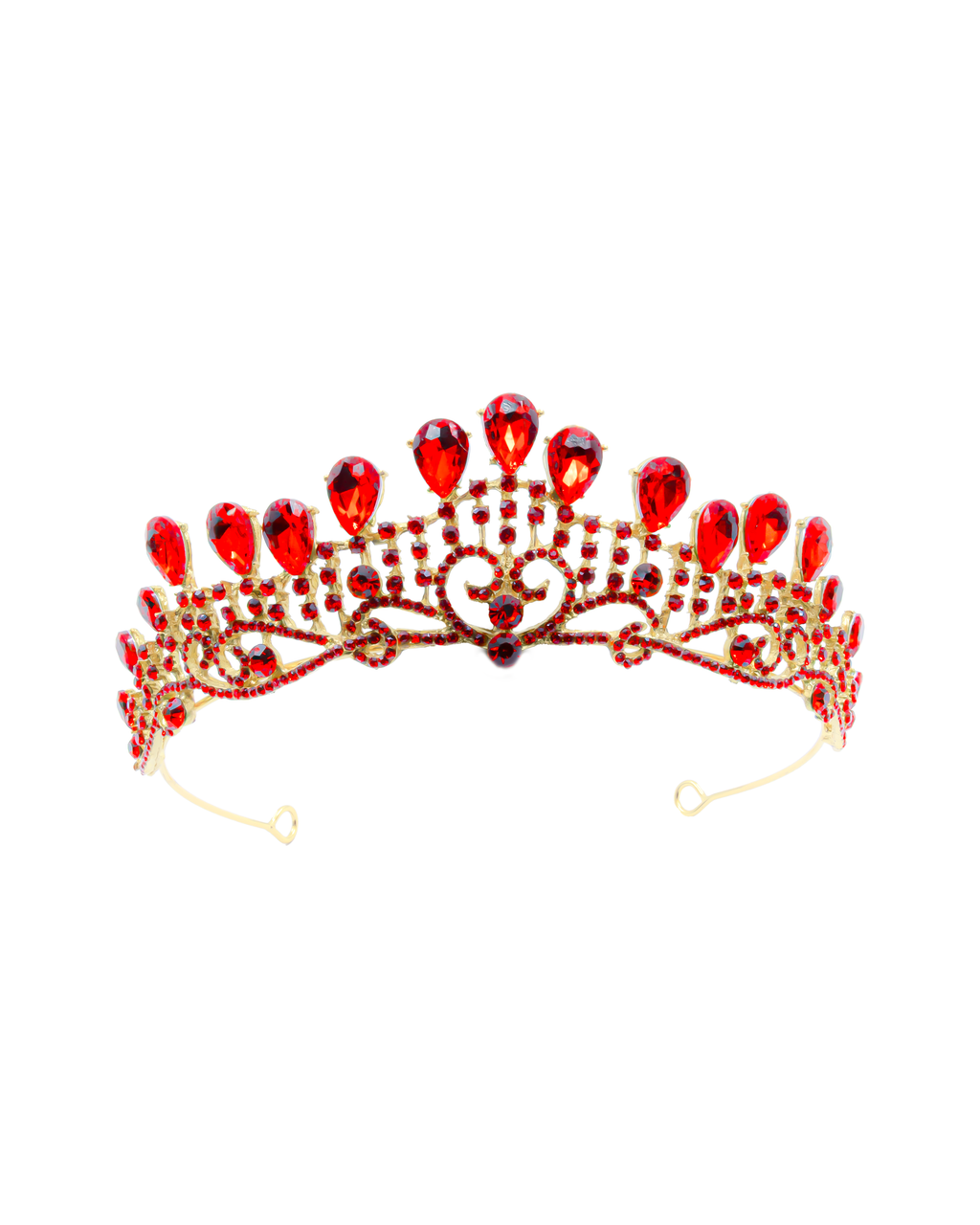 Corona Dorada de Diadema con piedras  - M232 Oro Laminado