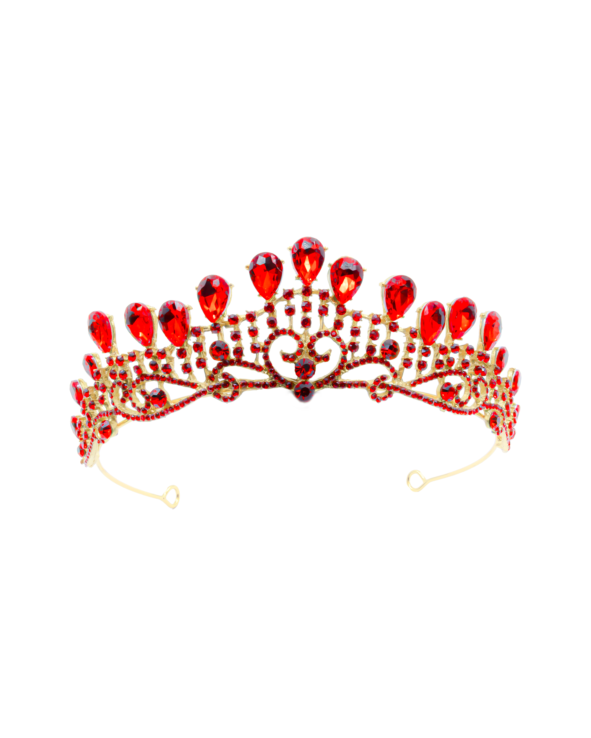 Corona Dorada de Diadema con piedras  - M232 Oro Laminado