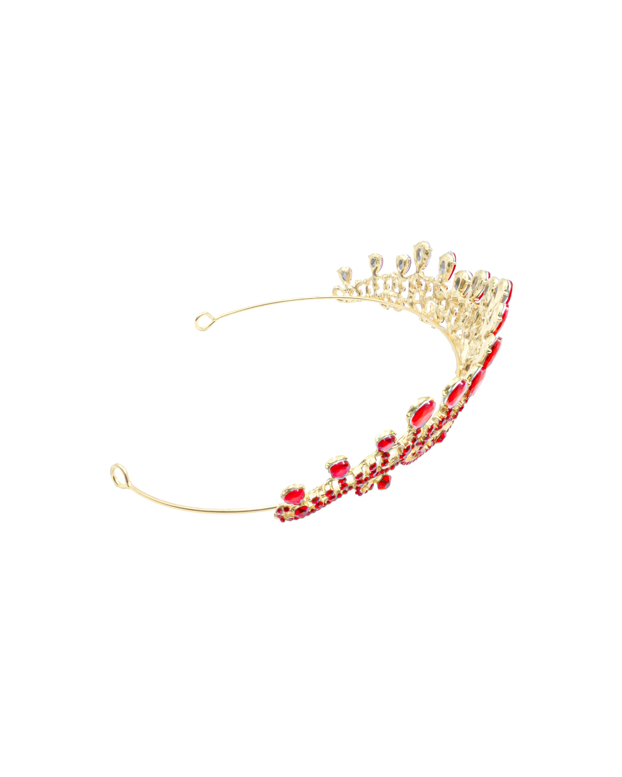 Corona Dorada de Diadema con piedras  - M232 Oro Laminado