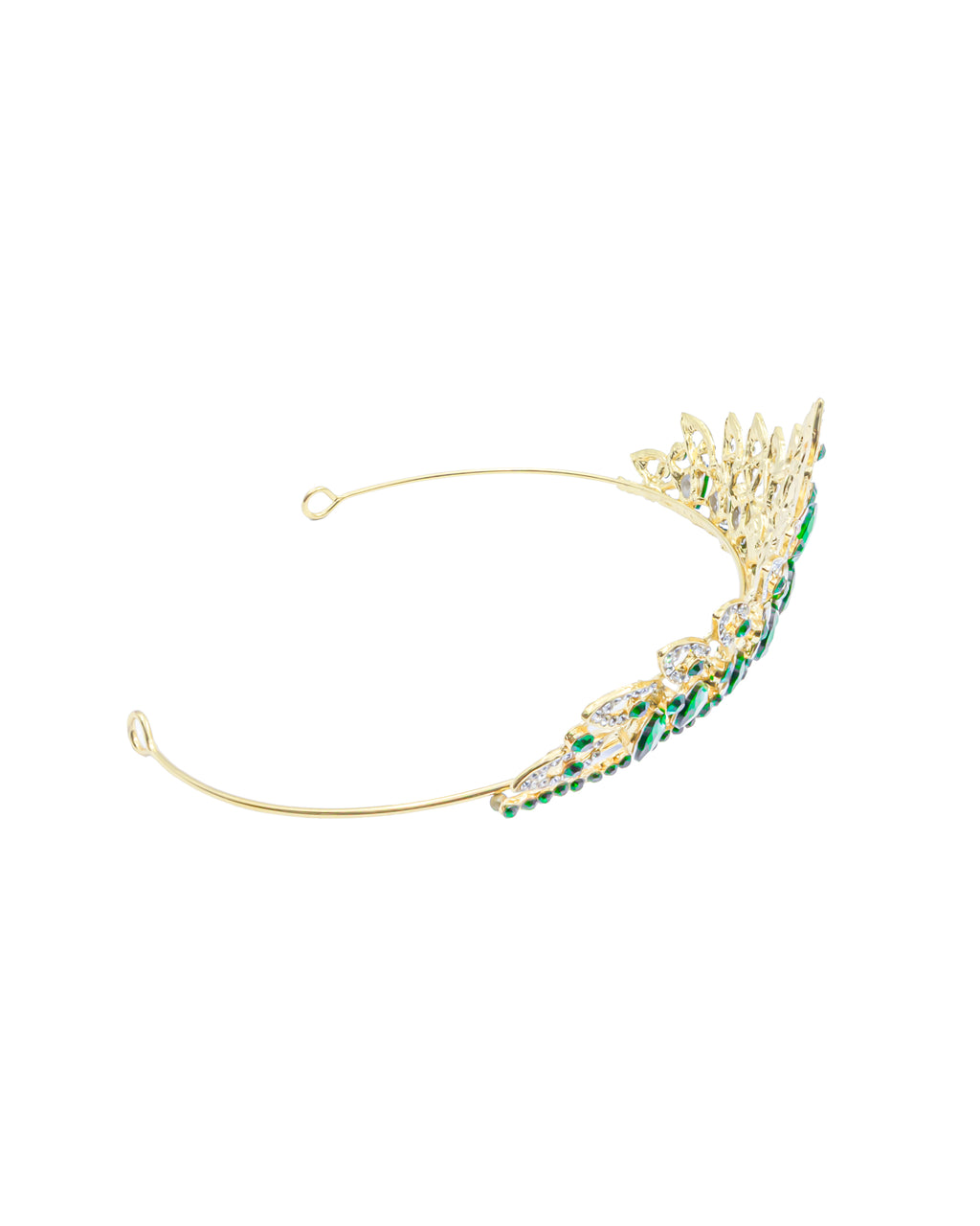 Corona Dorada de Diadema con piedras  - M233 Oro Laminado