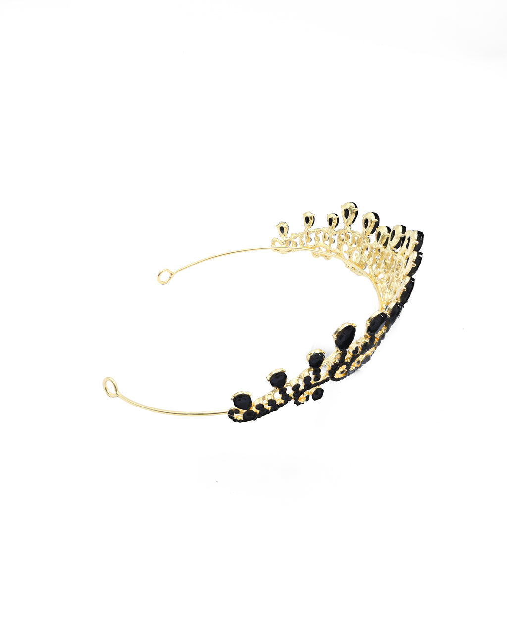 Corona Dorada de Diadema con piedras  - M234 Oro Laminado