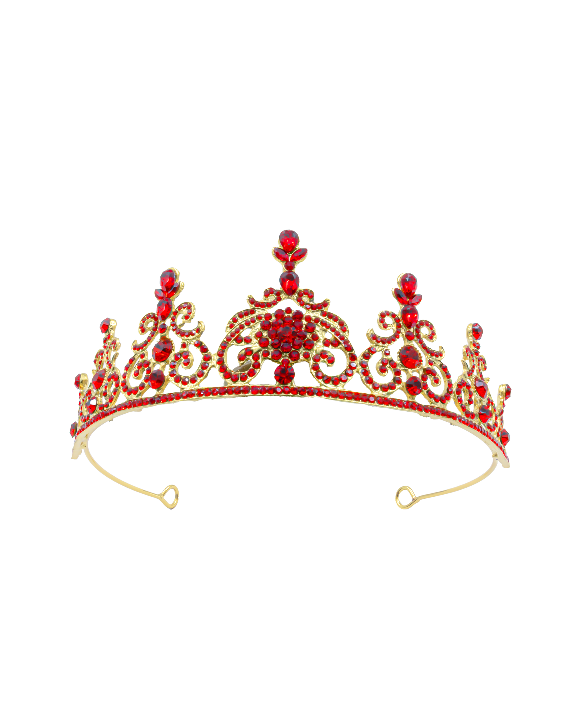 Corona Dorada de Diadema con piedras  - M235 Oro Laminado