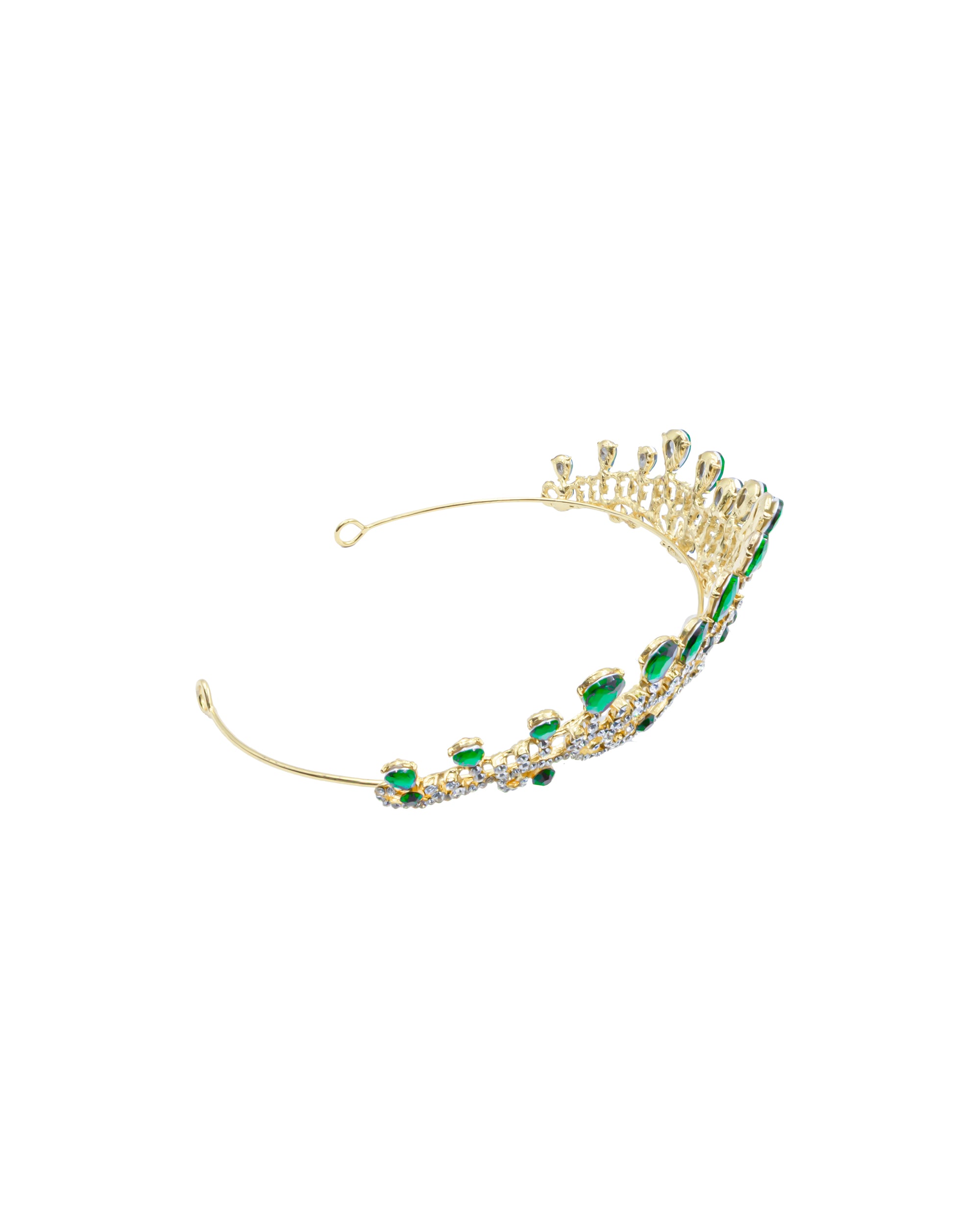 Corona Dorada de Diadema con piedras  - M238 Oro Laminado