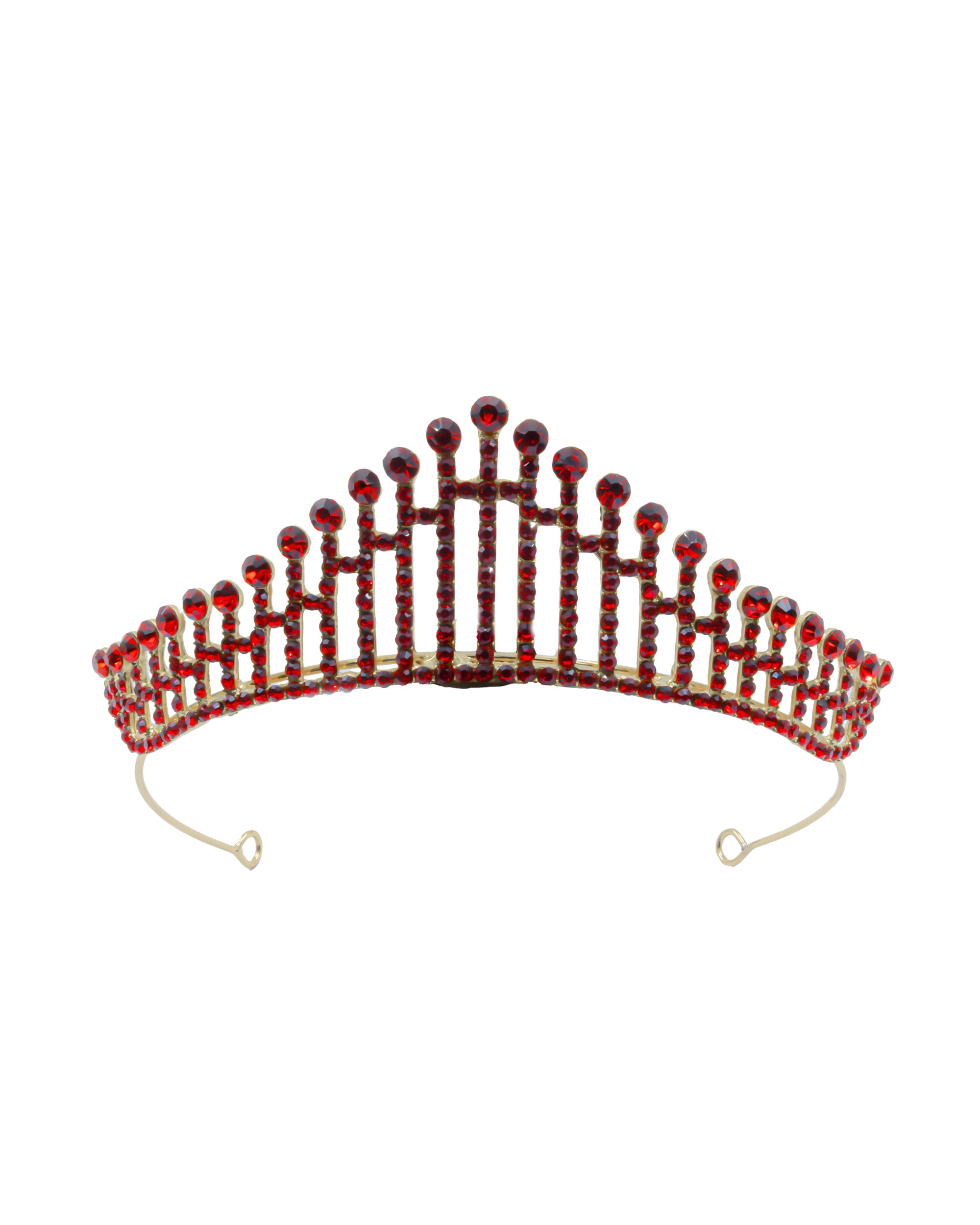 Corona Dorada de Diadema con piedras  - M240 Oro Laminado