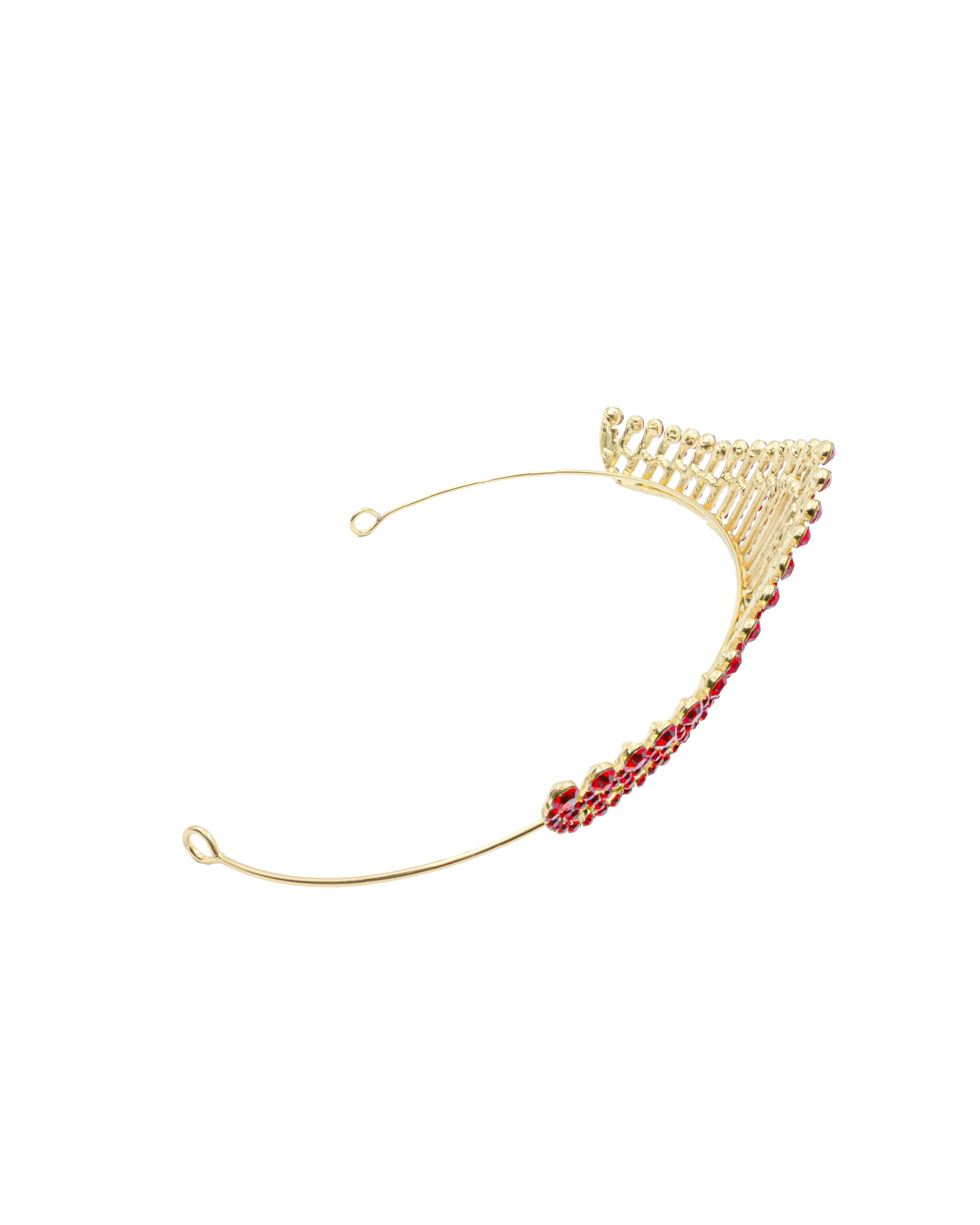 Corona Dorada de Diadema con piedras  - M240 Oro Laminado