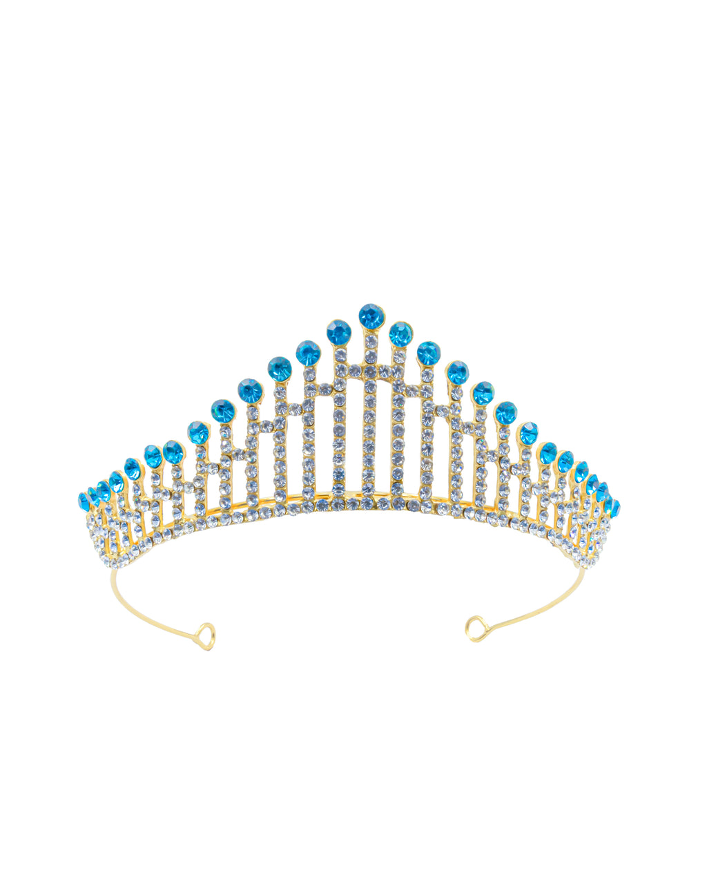 Corona Dorada de Diadema con piedras  - M241 Oro Laminado