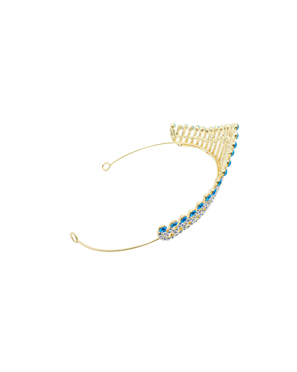 Corona Dorada de Diadema con piedras  - M241 Oro Laminado