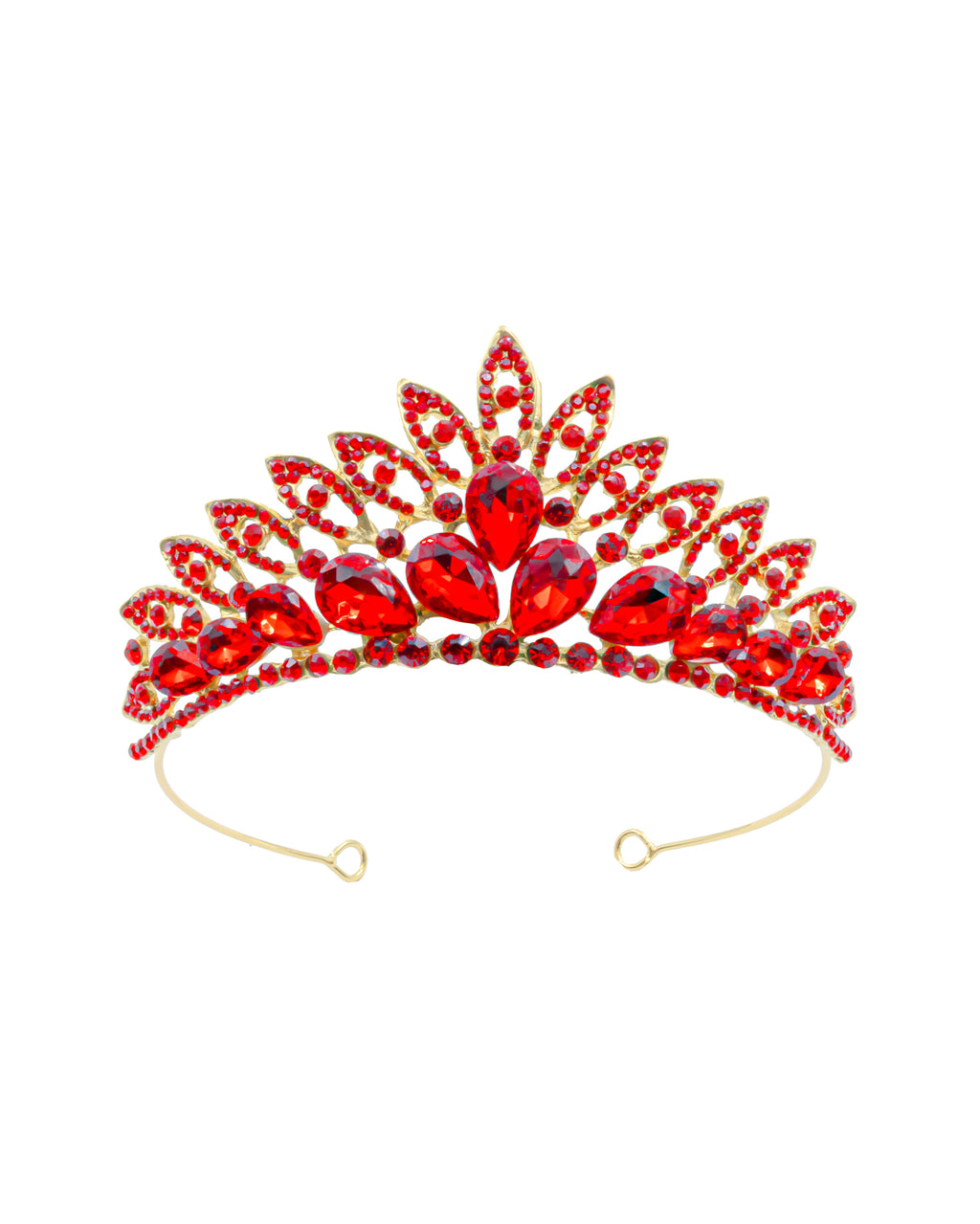 Corona Dorada de Diadema con piedras  - M242 Oro Laminado