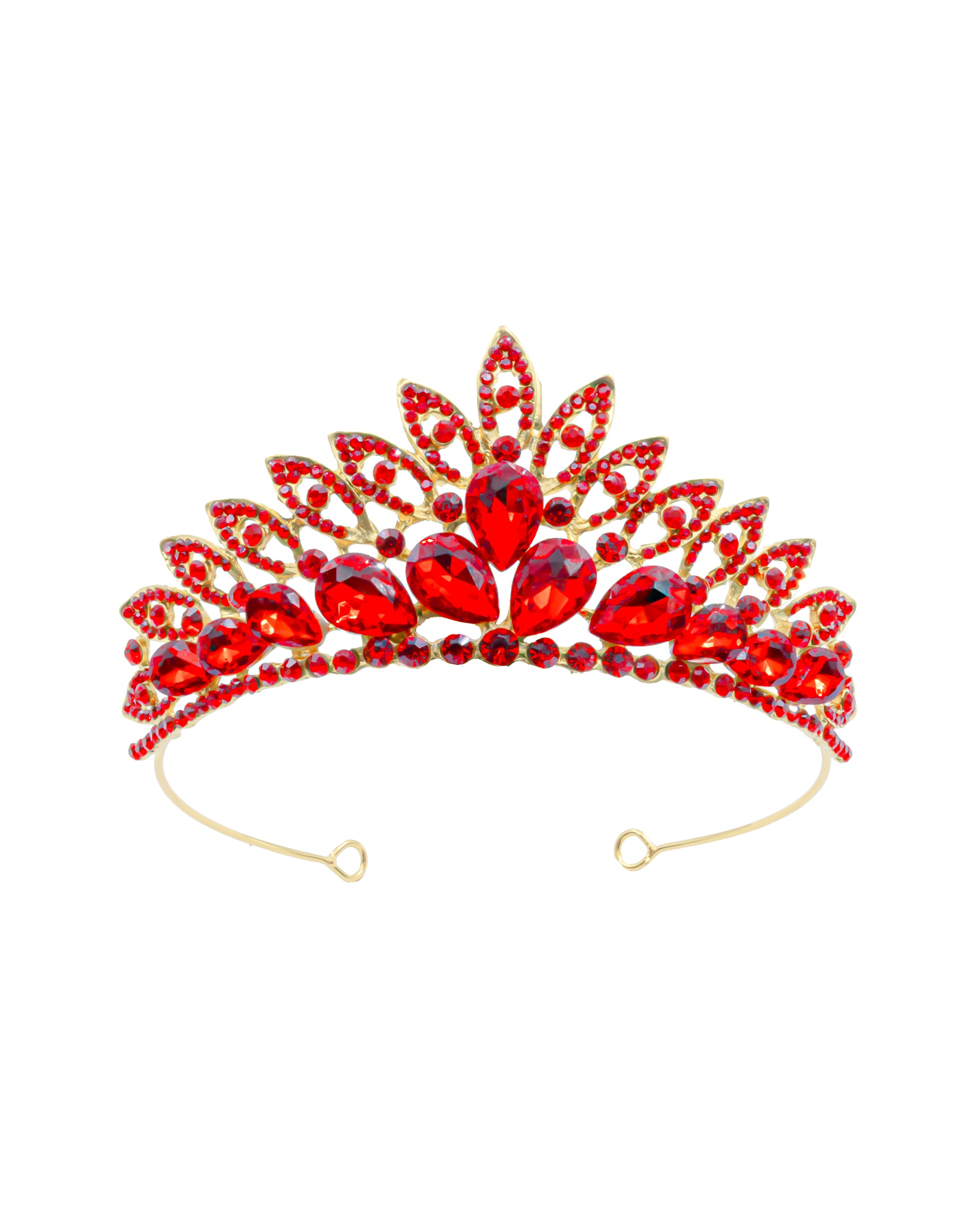 Corona Dorada de Diadema con piedras  - M242 Oro Laminado