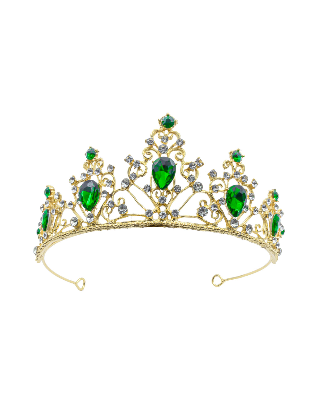 Corona Dorada de Diadema con piedras  - M243 Oro Laminado