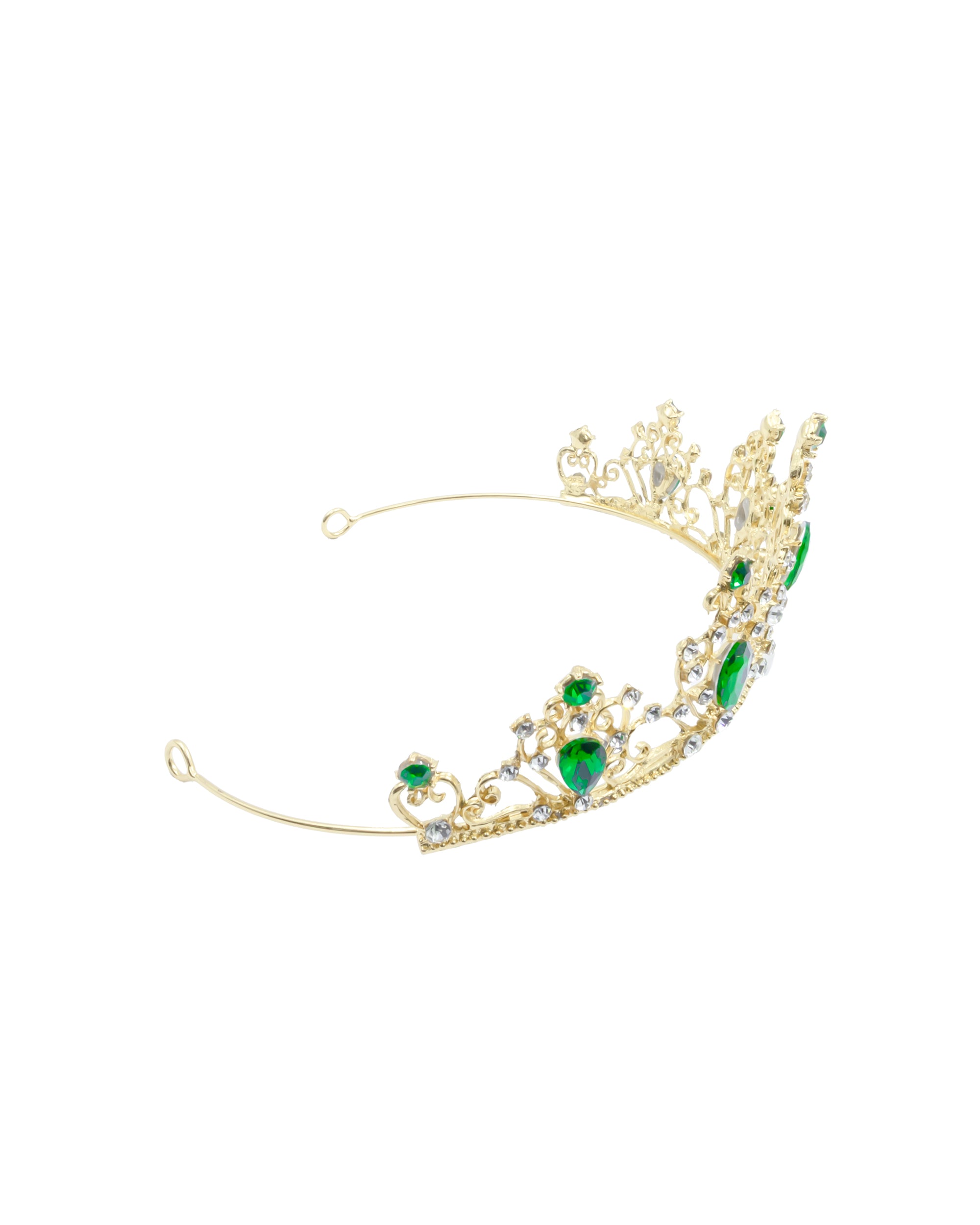 Corona Dorada de Diadema con piedras  - M243 Oro Laminado