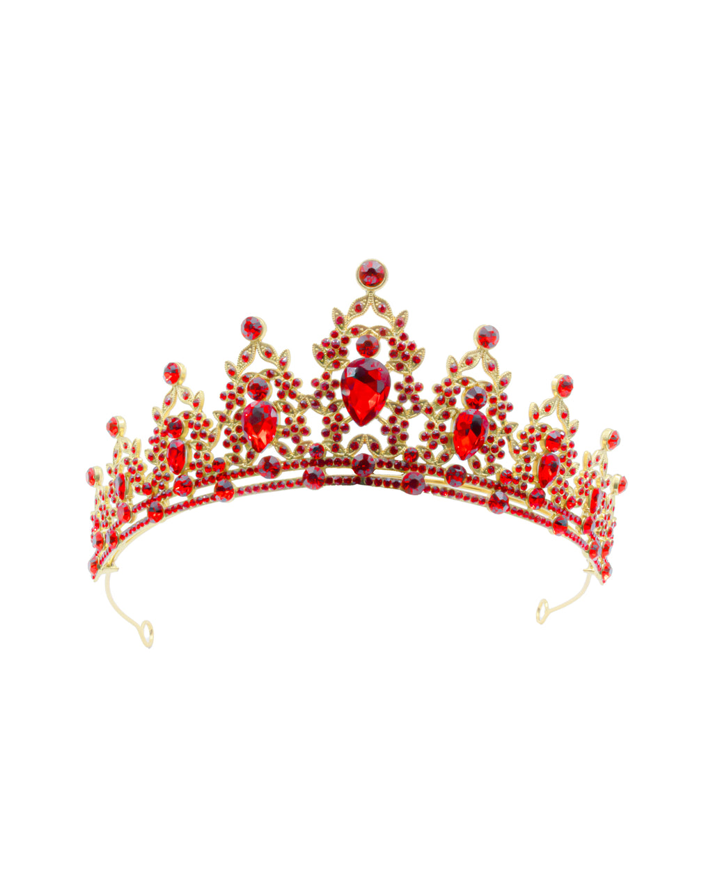Corona Dorada de Diadema con piedras  - M244 Oro Laminado