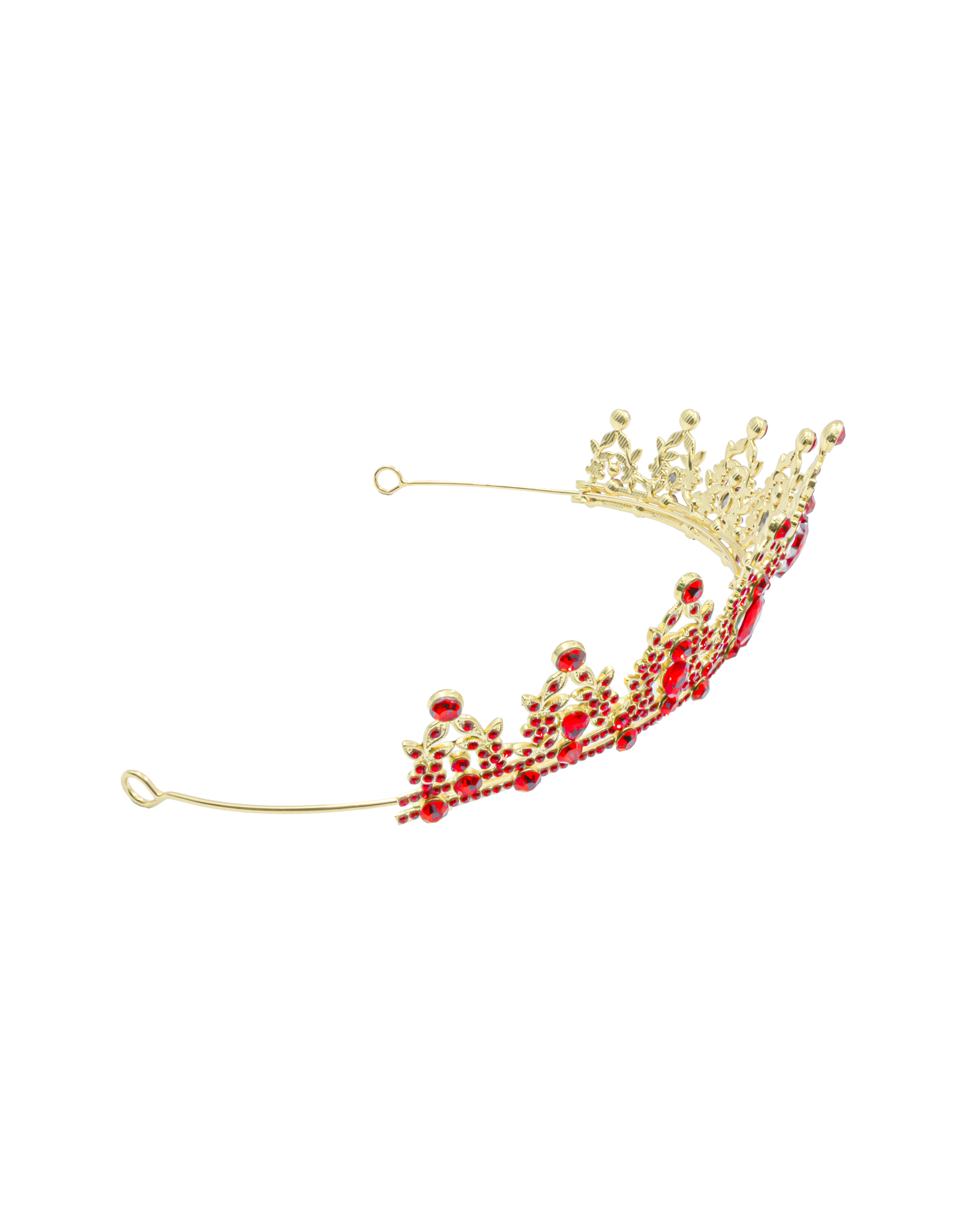 Corona Dorada de Diadema con piedras  - M244 Oro Laminado