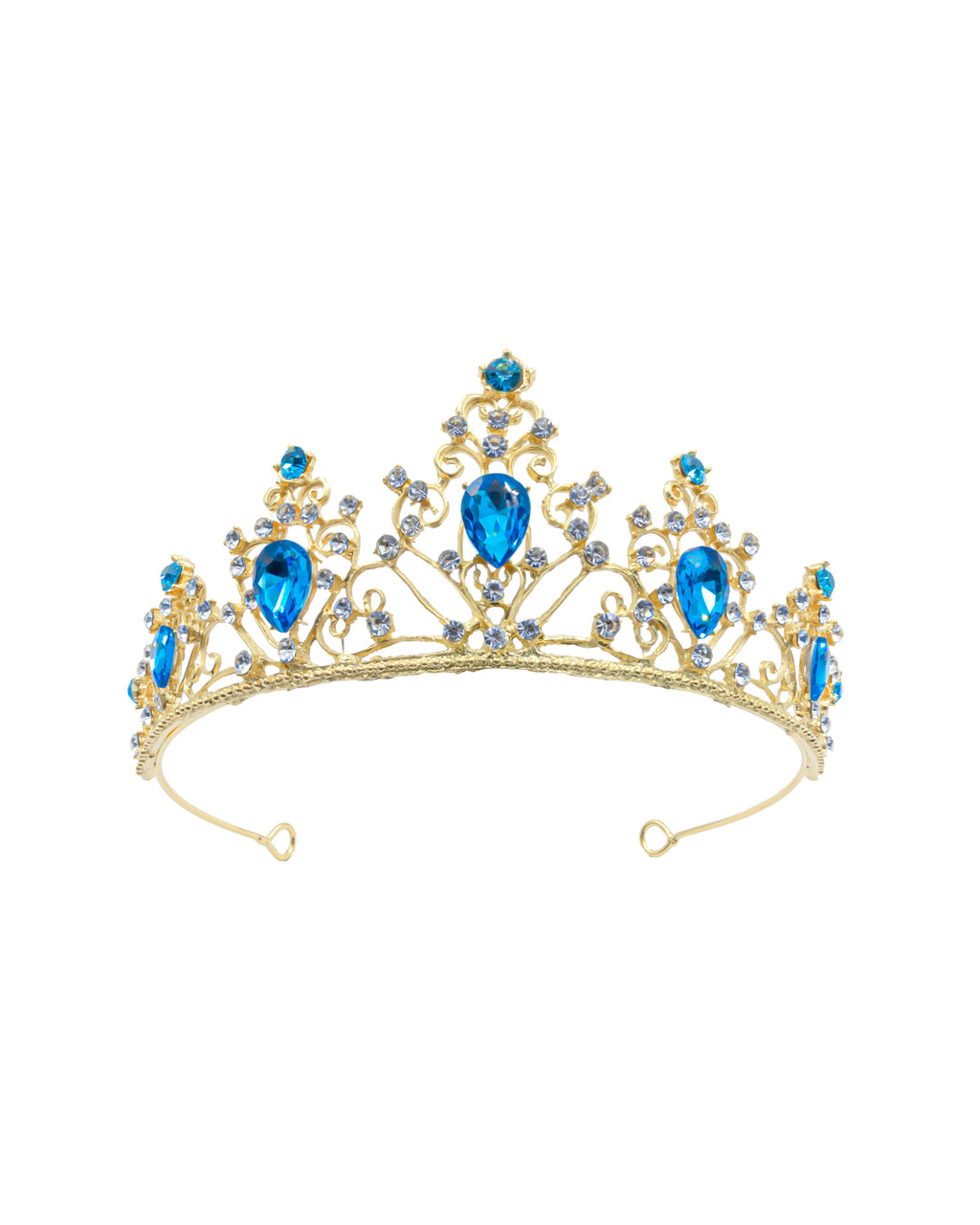 Corona Dorada de Diadema con piedras  - M245 Oro Laminado