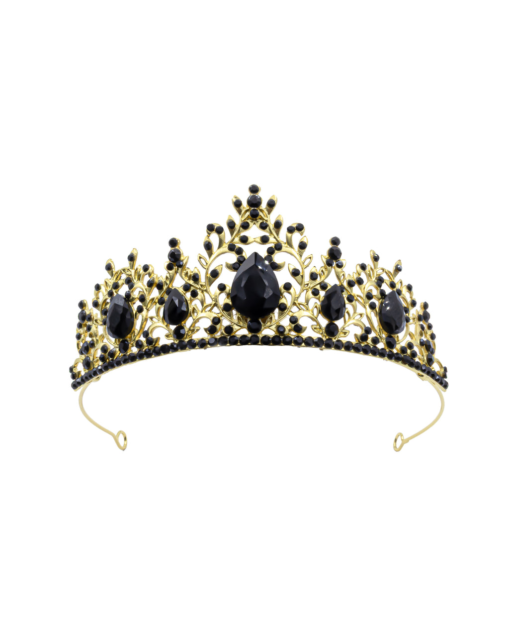Corona Dorada de Diadema con piedras  - M246 Oro Laminado