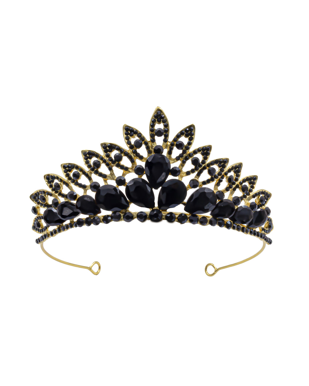 Corona Dorada de Diadema con piedras  - M247 Oro Laminado