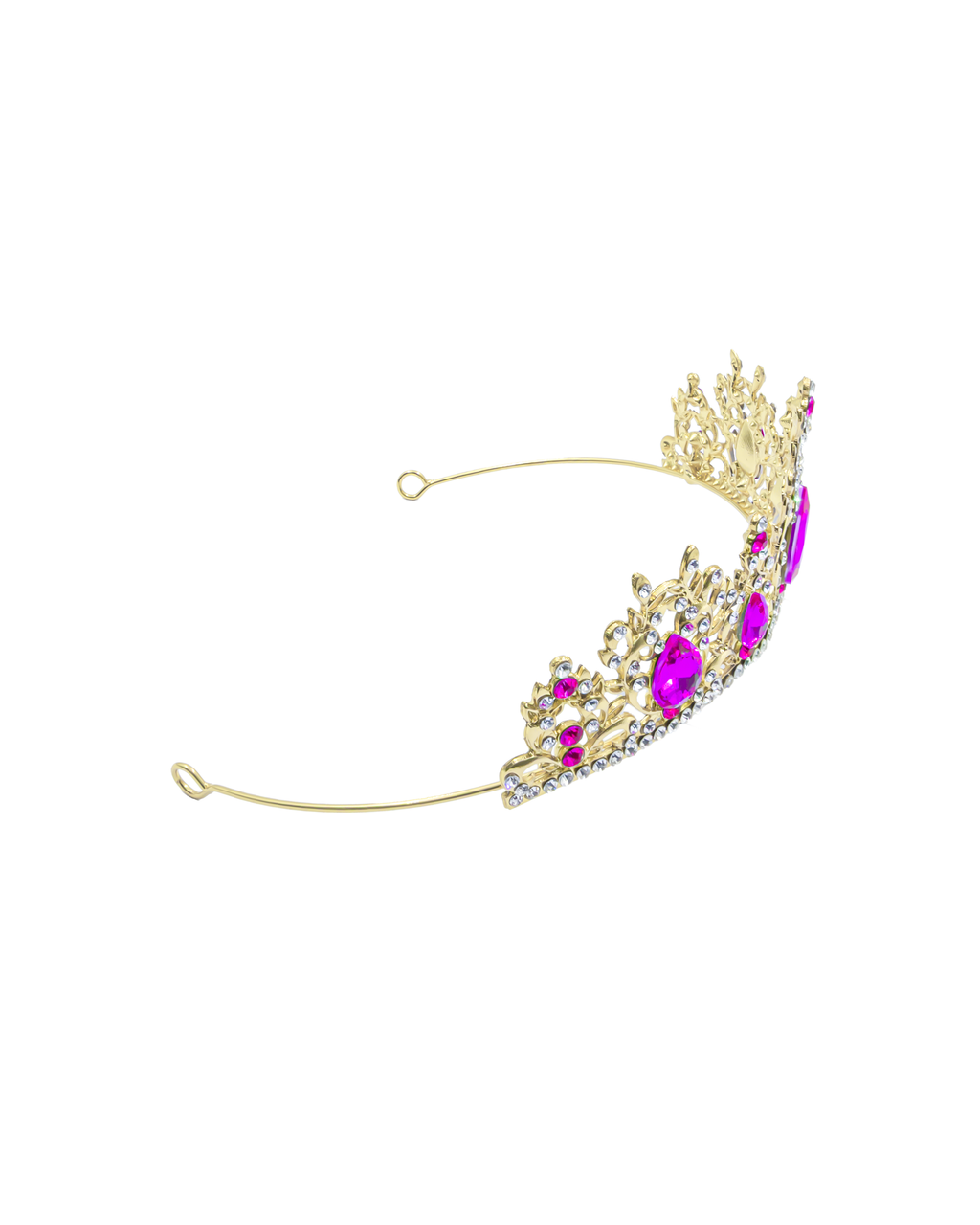 Corona Dorada de Diadema con piedras  - M248 Oro Laminado