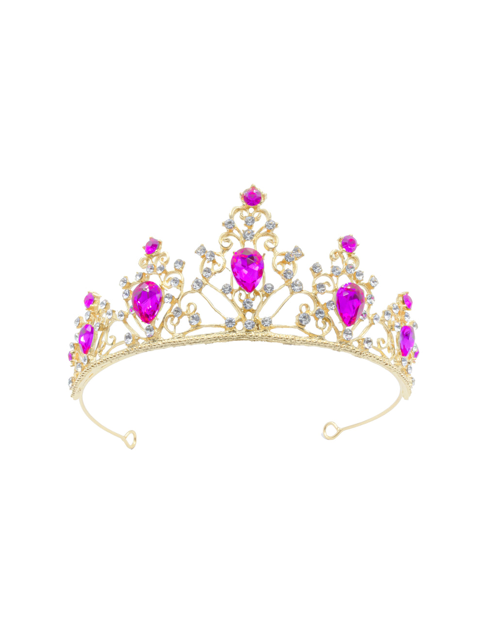 Corona Dorada de Diadema con piedras  - M249 Oro Laminado