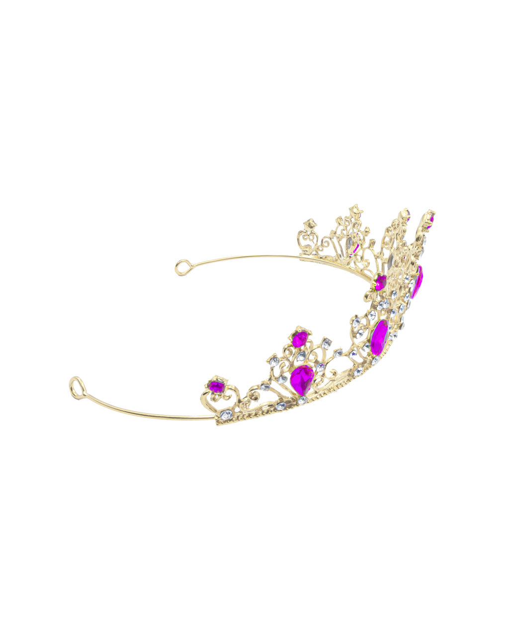 Corona Dorada de Diadema con piedras  - M249 Oro Laminado