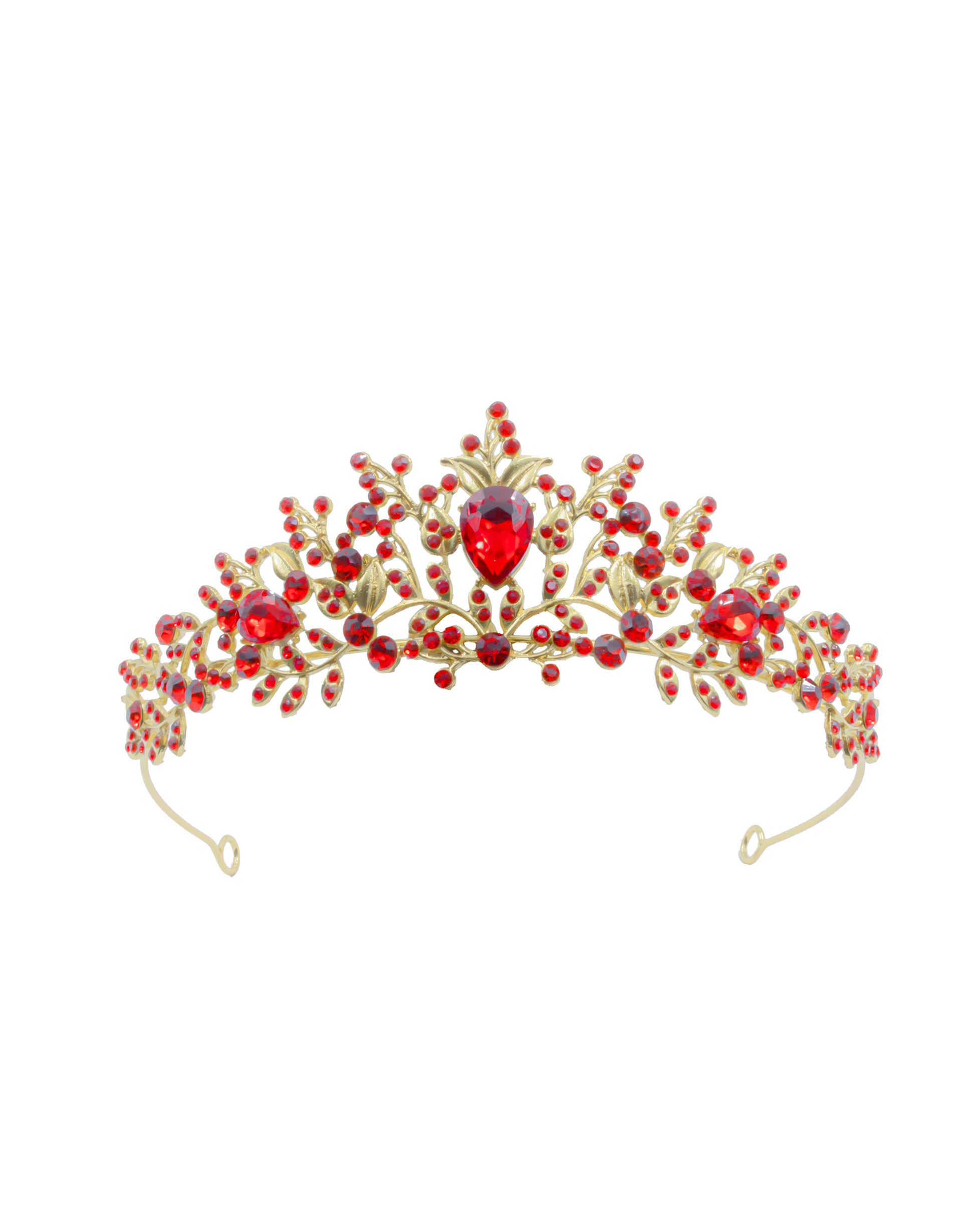 Corona Dorada de Diadema con piedras  - M250 Oro Laminado