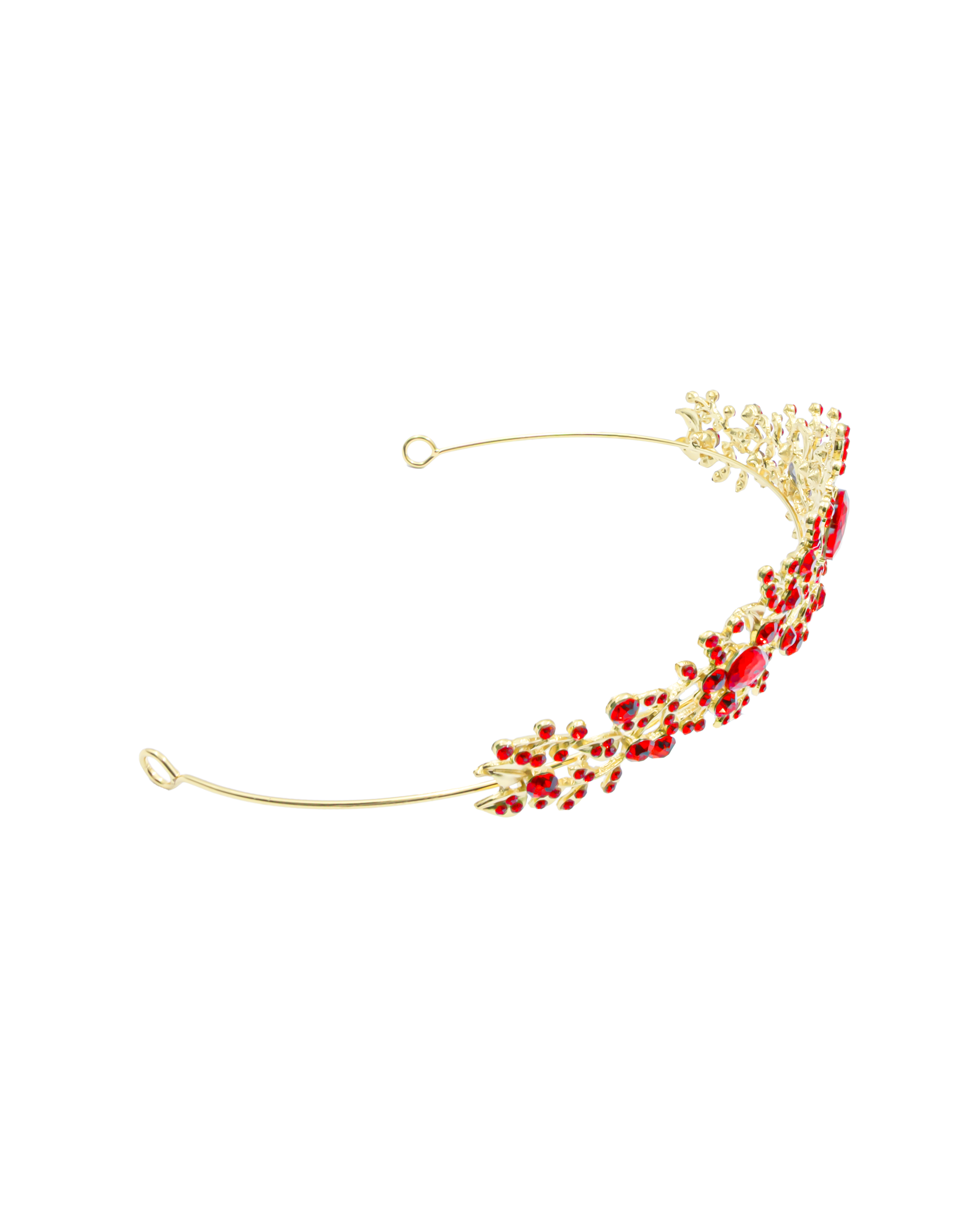 Corona Dorada de Diadema con piedras  - M250 Oro Laminado