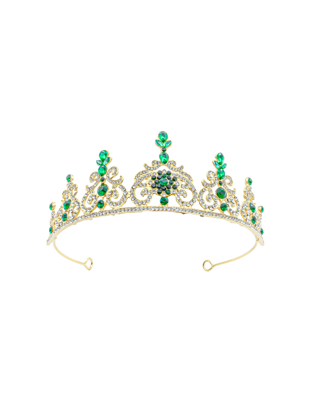 Corona Dorada de Diadema con piedras  - M252 Oro Laminado