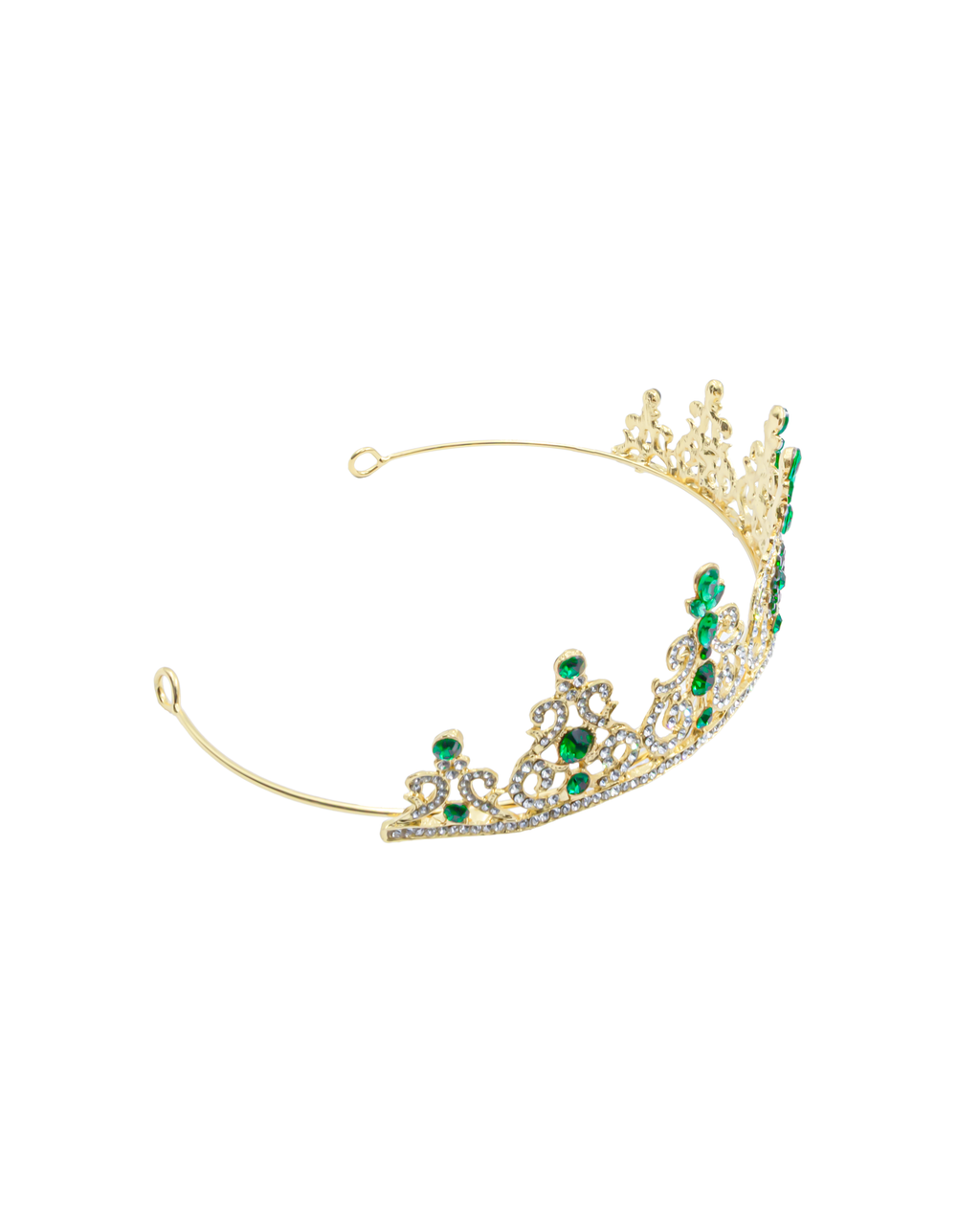 Corona Dorada de Diadema con piedras  - M252 Oro Laminado