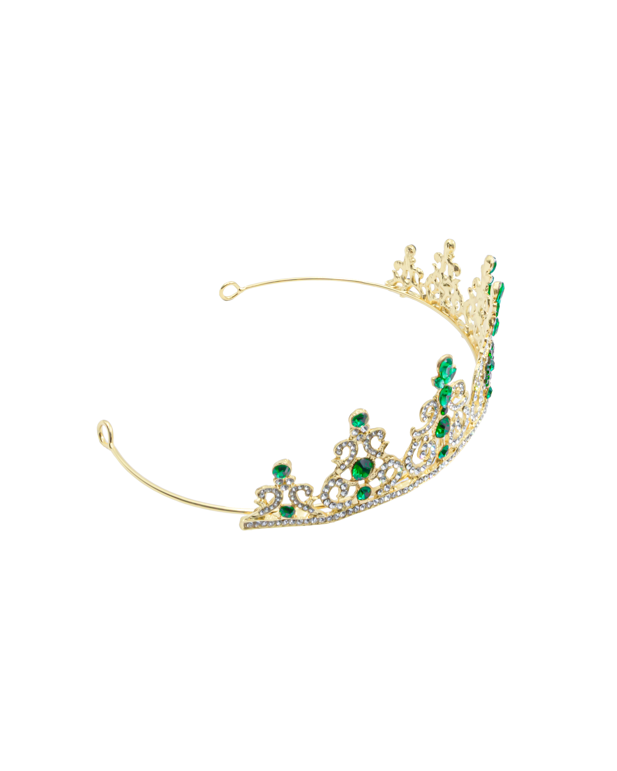 Corona Dorada de Diadema con piedras  - M252 Oro Laminado
