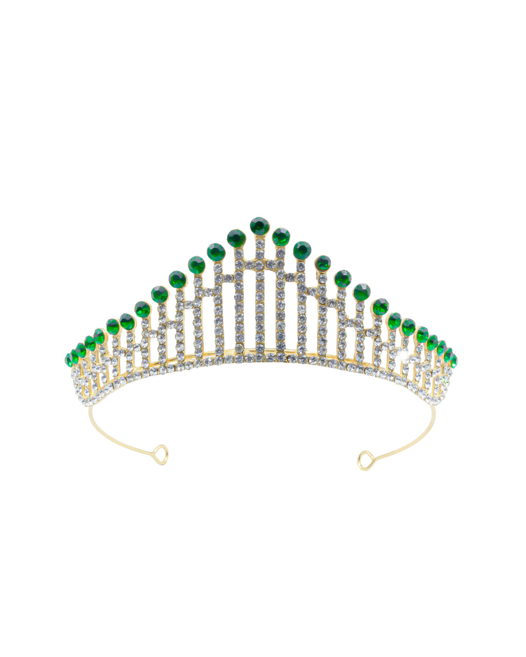 Corona Dorada de Diadema con piedras  - M253 Oro Laminado