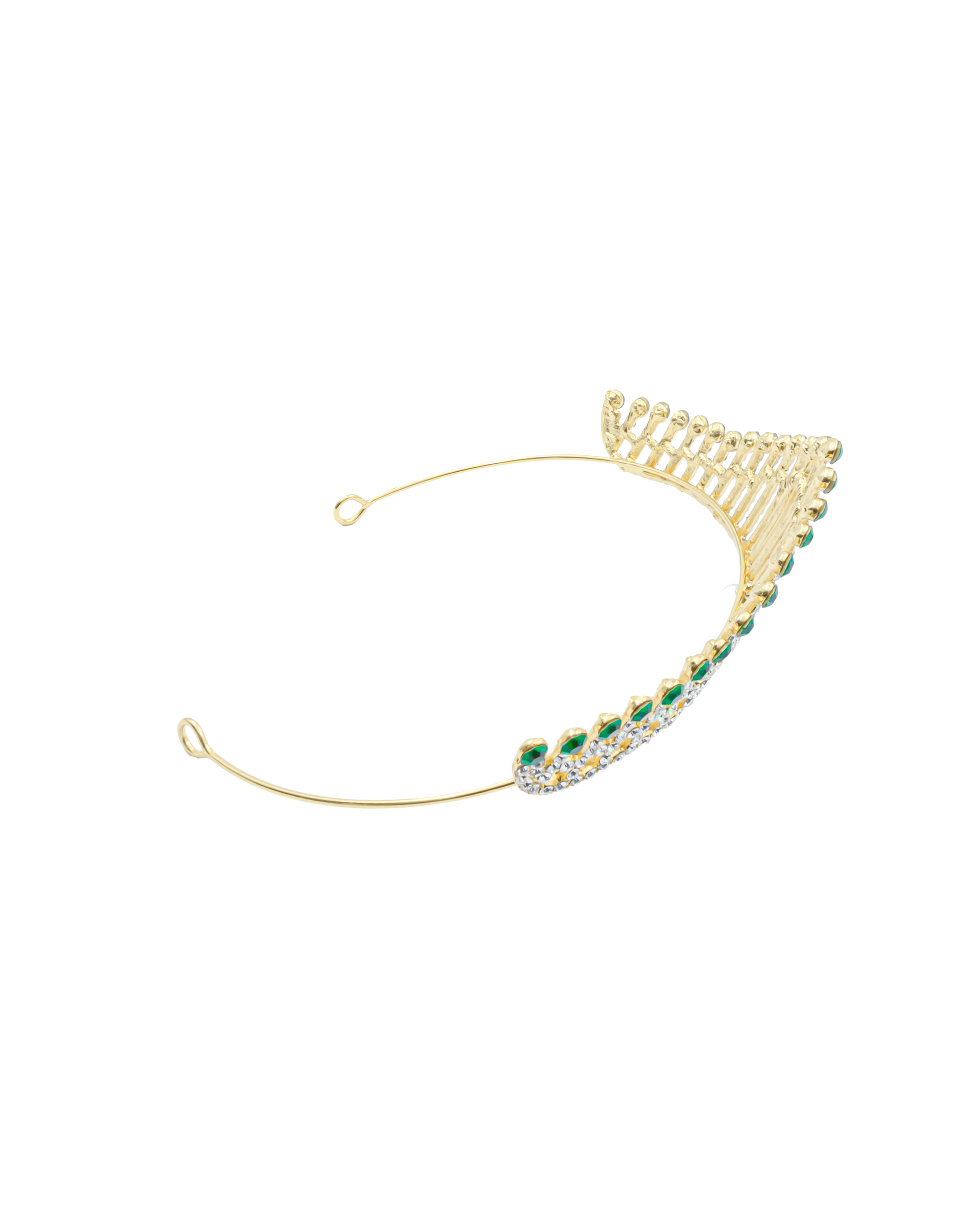 Corona Dorada de Diadema con piedras  - M253 Oro Laminado
