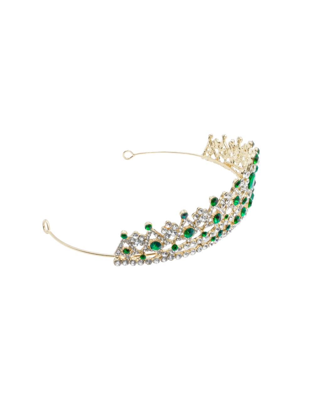 Corona Dorada de Diadema con piedras  - M254 Oro Laminado
