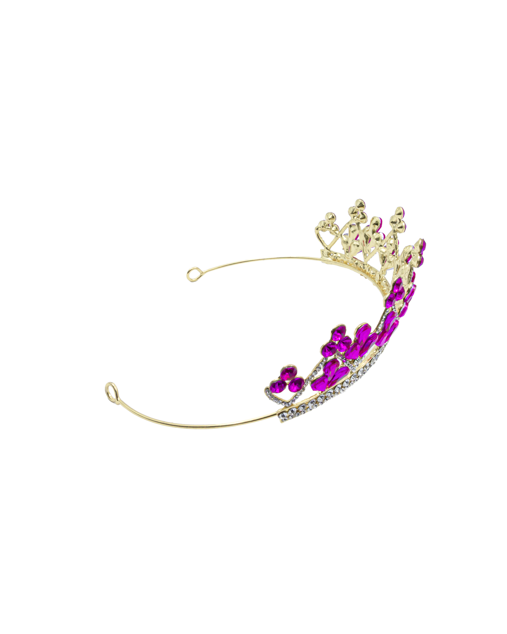 Corona Dorada de Diadema con piedras  - M255 Oro Laminado