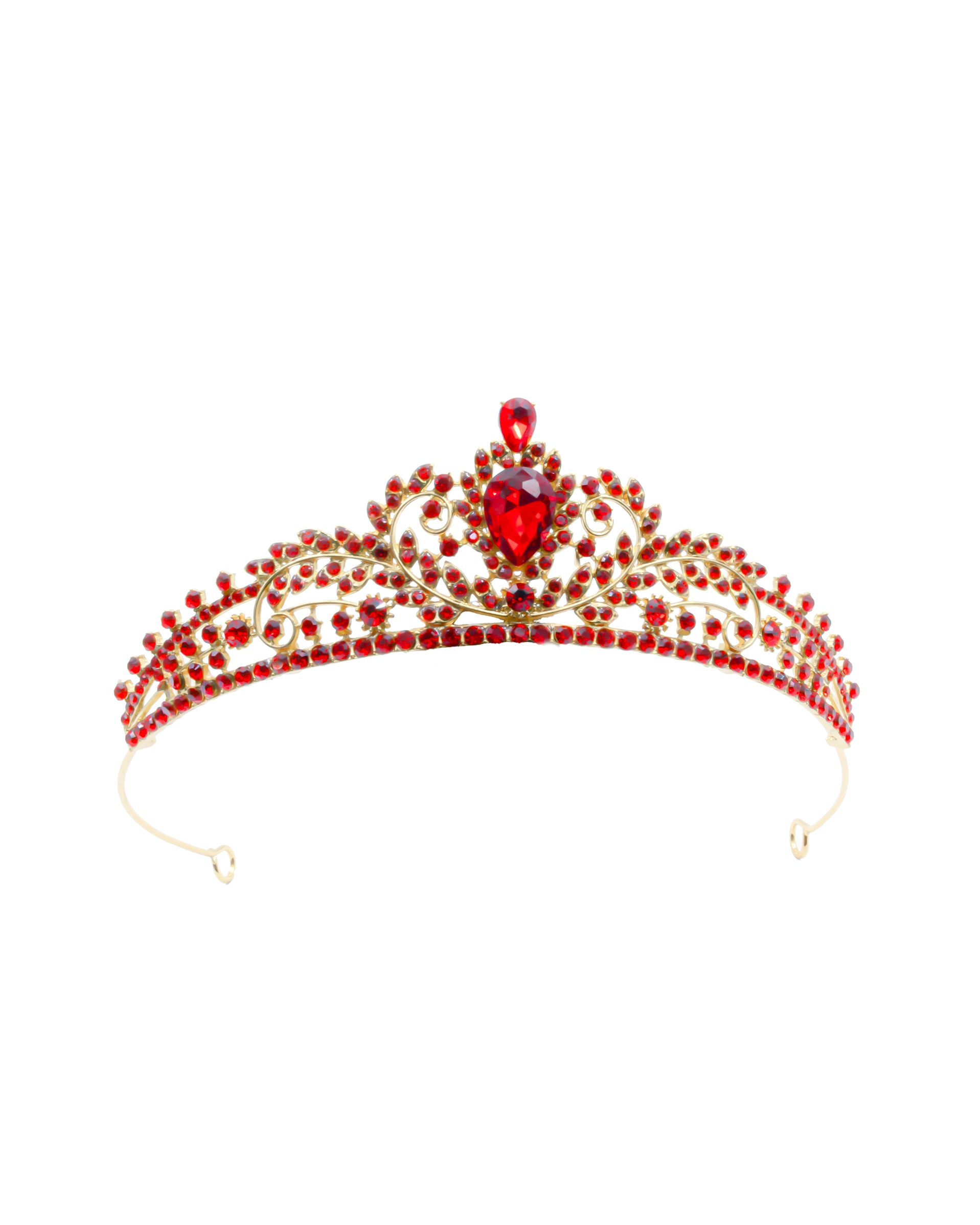 Corona Dorada de Diadema con piedras  - M257 Oro Laminado