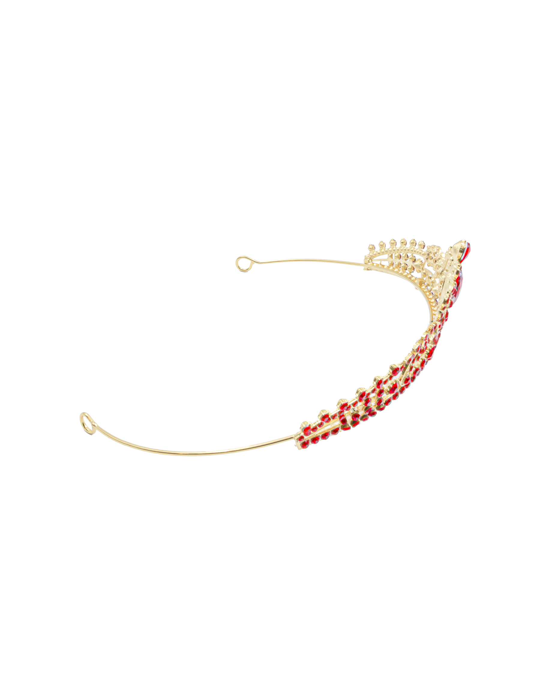 Corona Dorada de Diadema con piedras  - M257 Oro Laminado