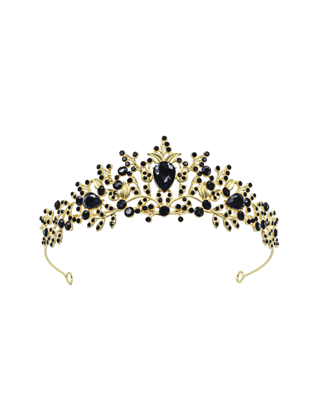 Corona Dorada de Diadema con piedras  - M258 Oro Laminado