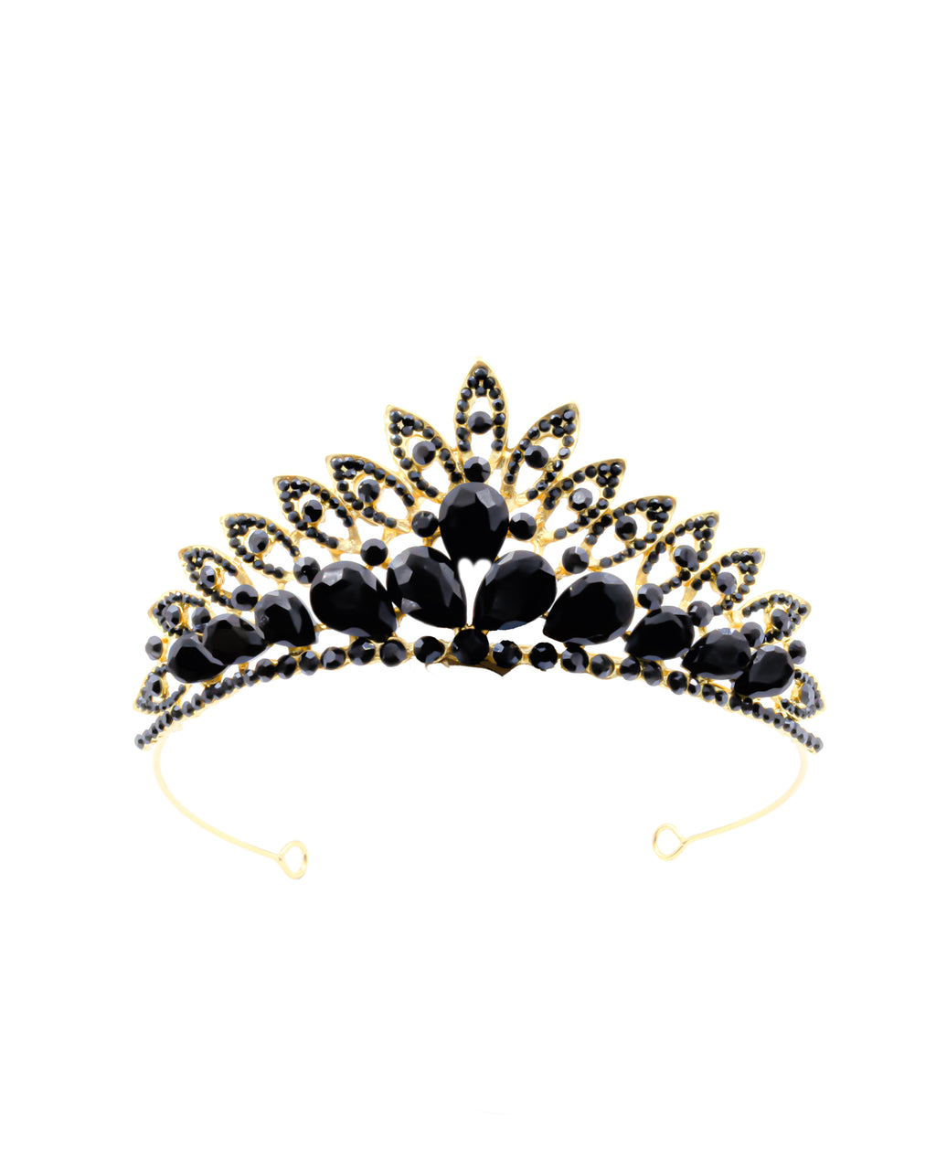 Corona Dorada de Diadema con piedras  - M261 Oro Laminado