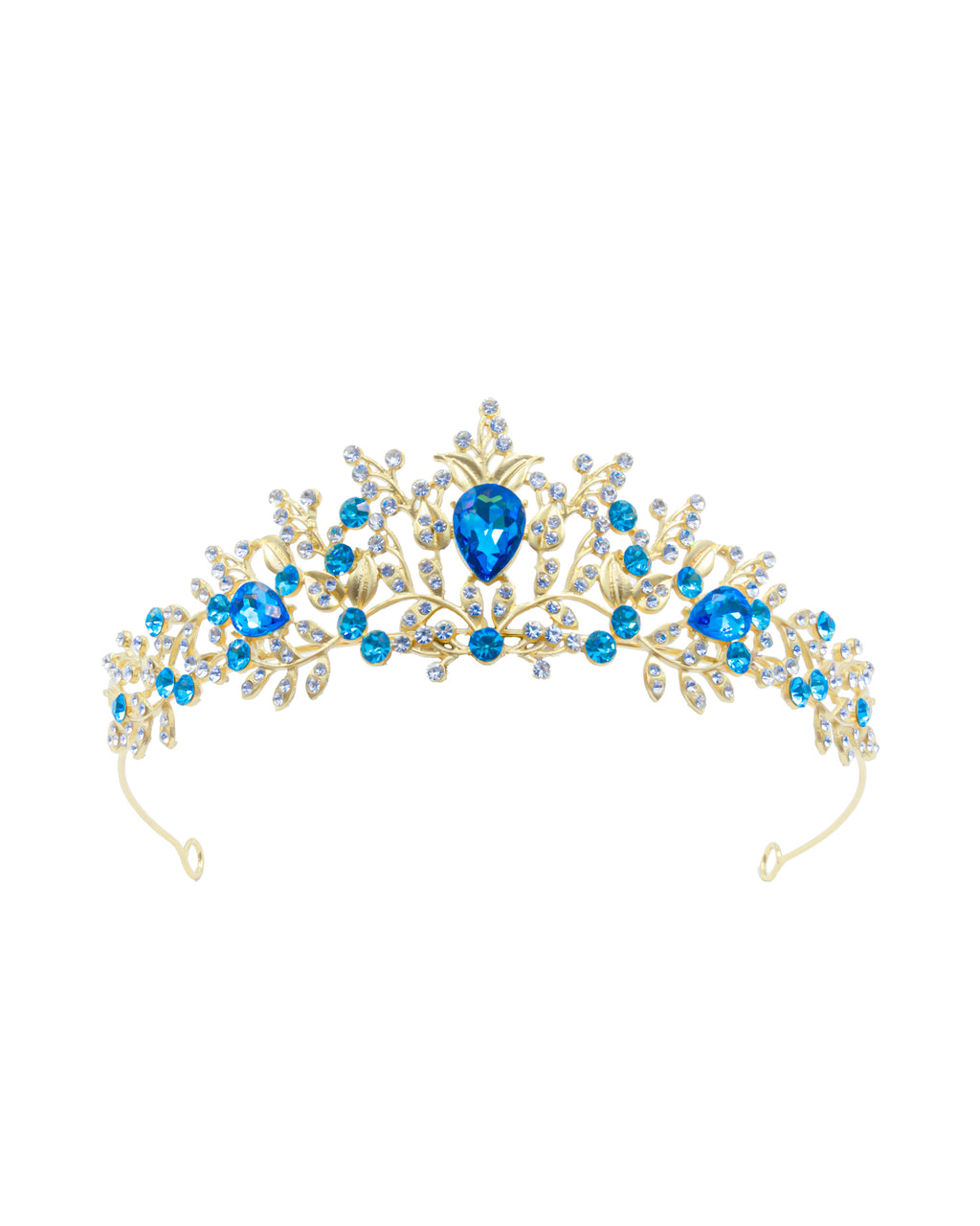 Corona Dorada de Diadema con piedras  - M262 Oro Laminado