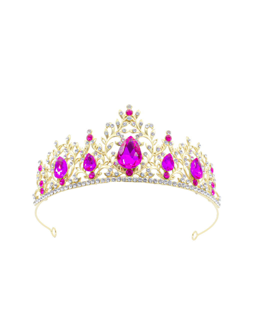 Corona Dorada de Diadema con piedras  - M263 Oro Laminado