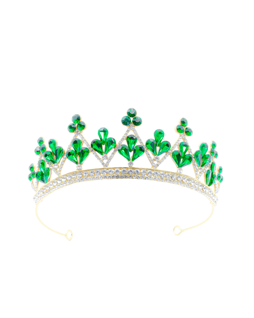 Corona Dorada de Diadema con piedras  - M265 Oro Laminado