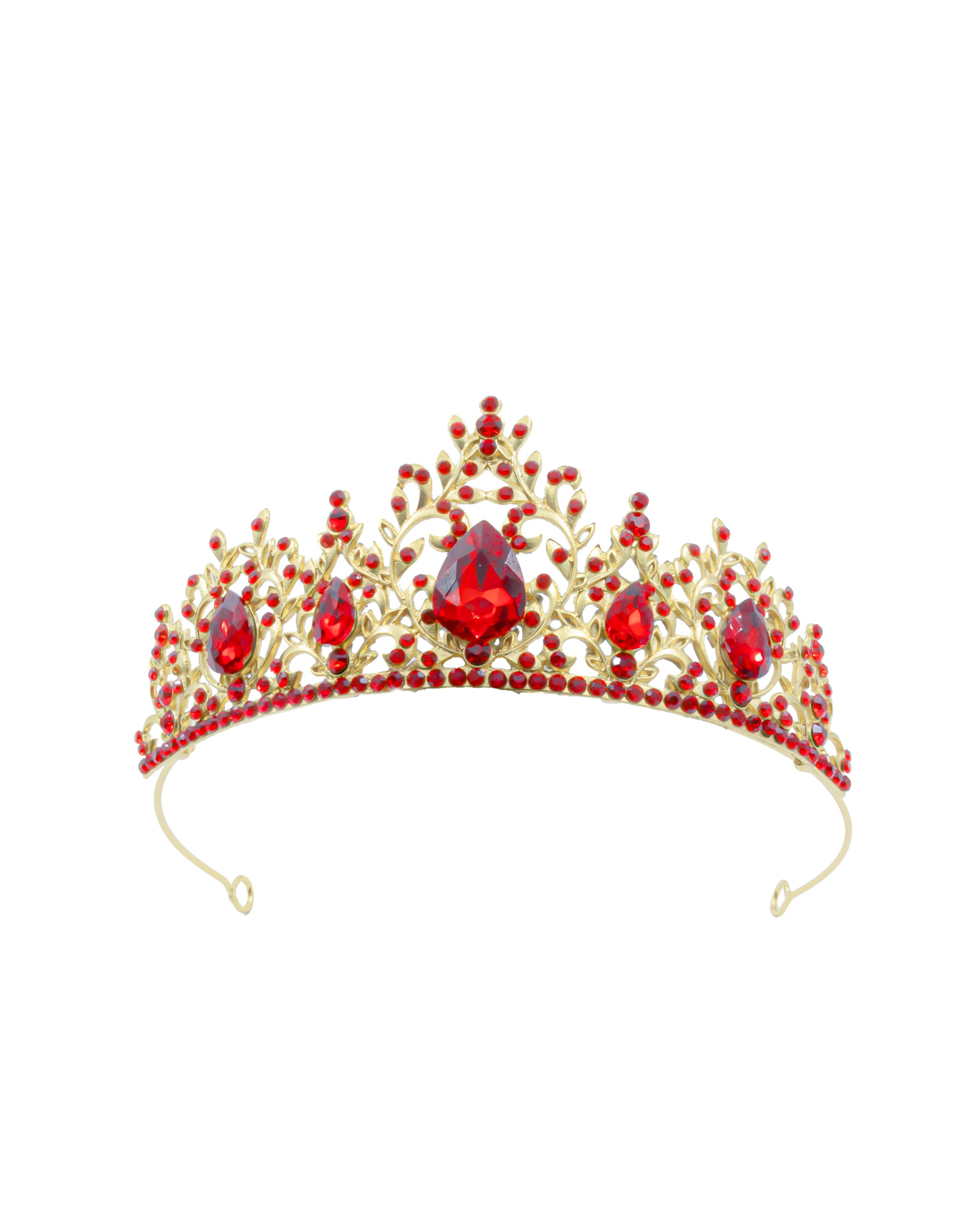 Corona Dorada de Diadema con piedras  - M266 Oro Laminado