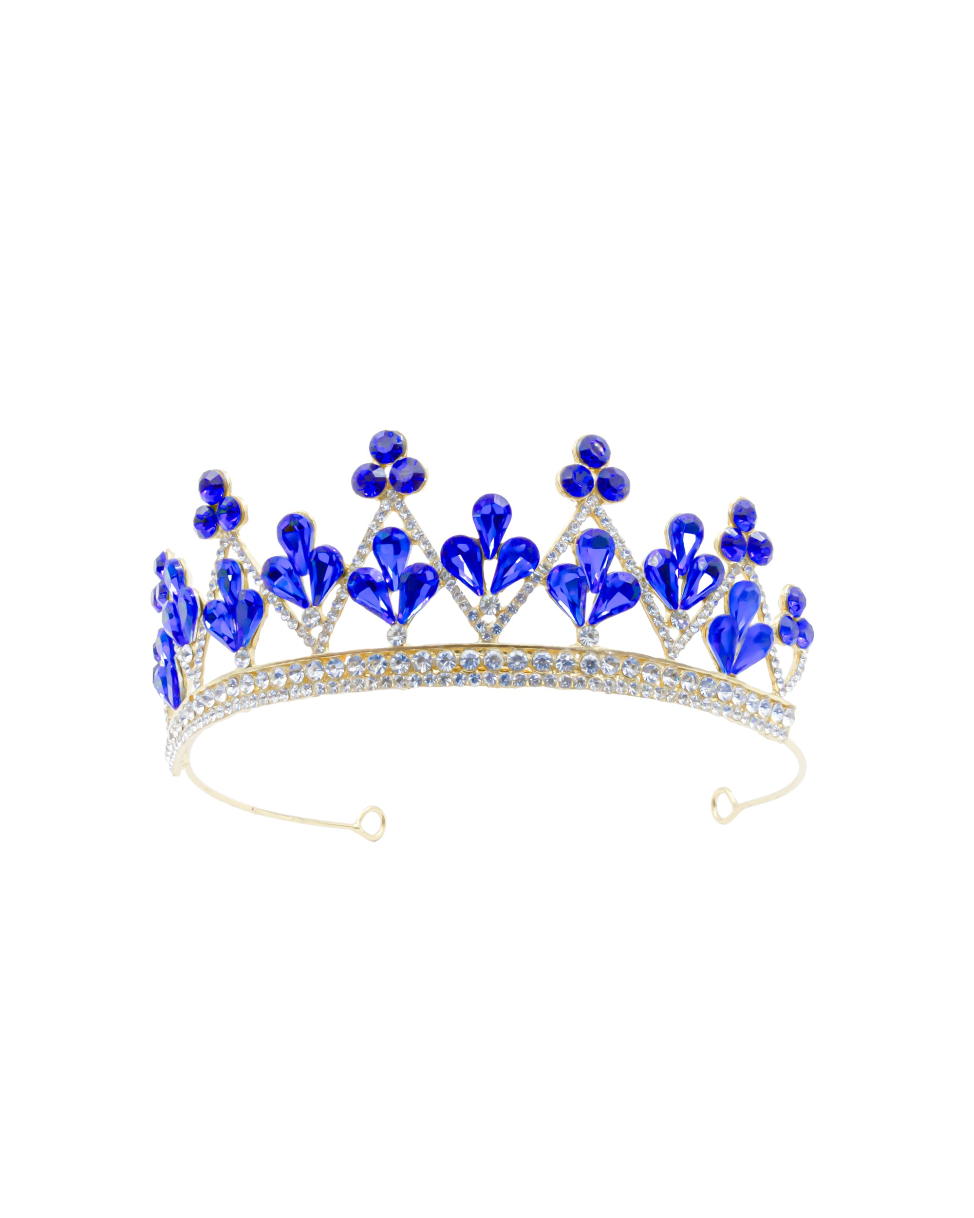 Corona Dorada de Diadema con piedras  - M267 Oro Laminado