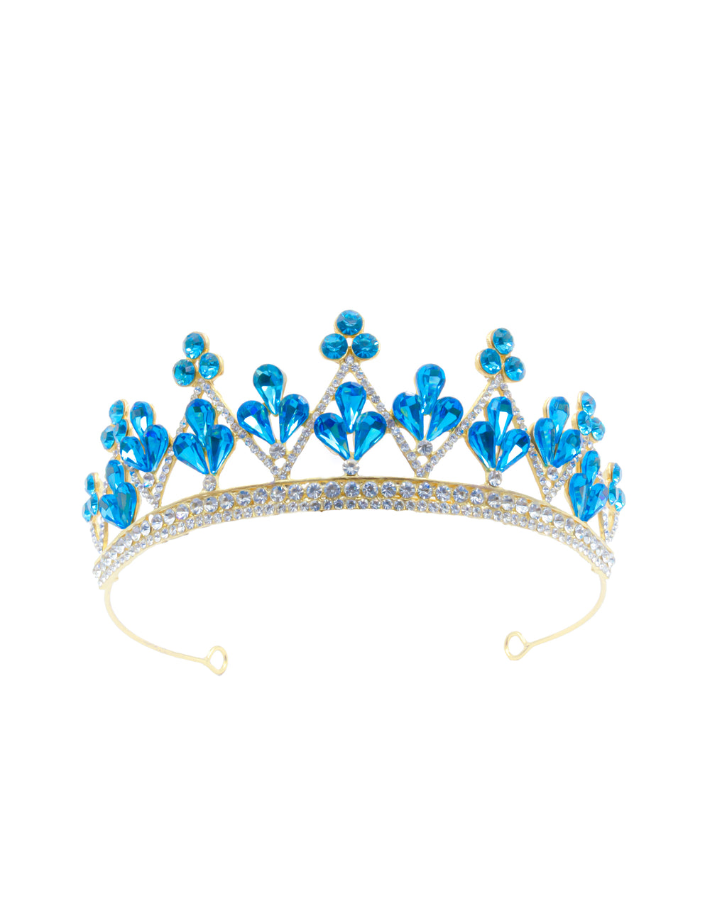 Corona Dorada de Diadema con piedras  - M268 Oro Laminado