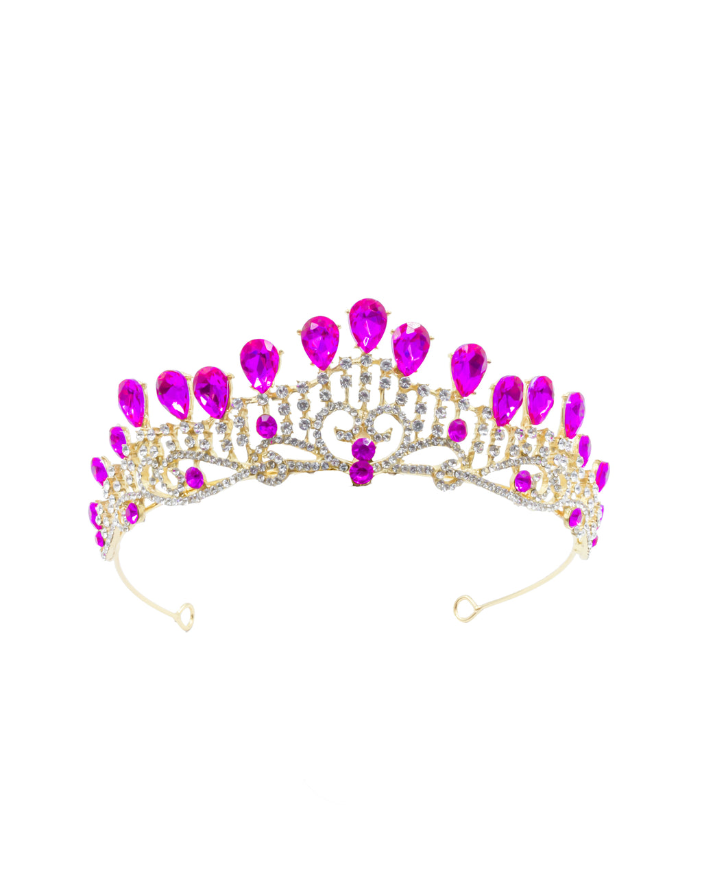 Corona Dorada de Diadema con piedras  - M269 Oro Laminado