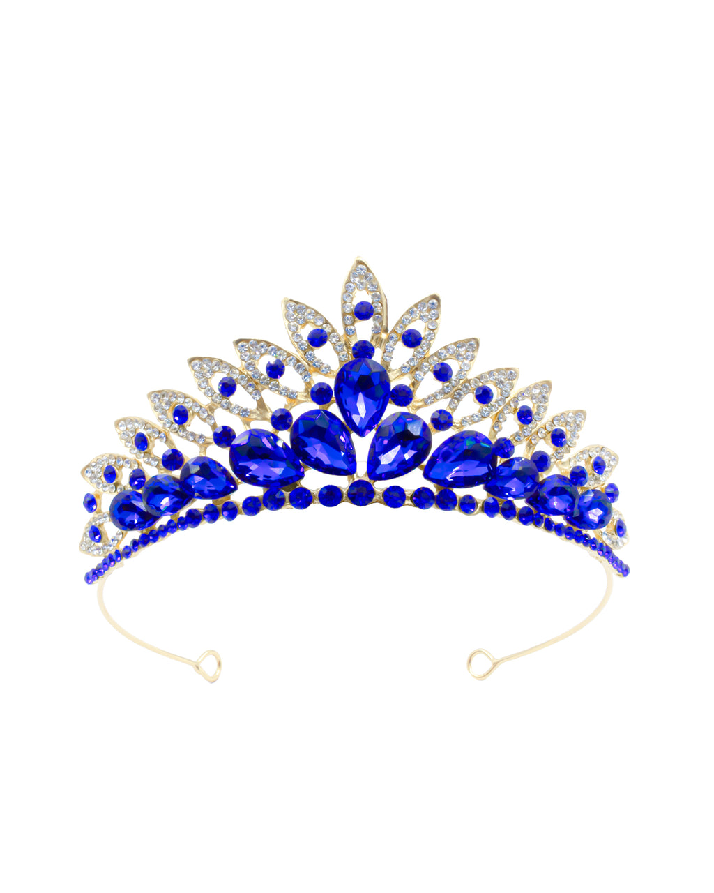 Corona Dorada de Diadema con piedras  - M270 Oro Laminado
