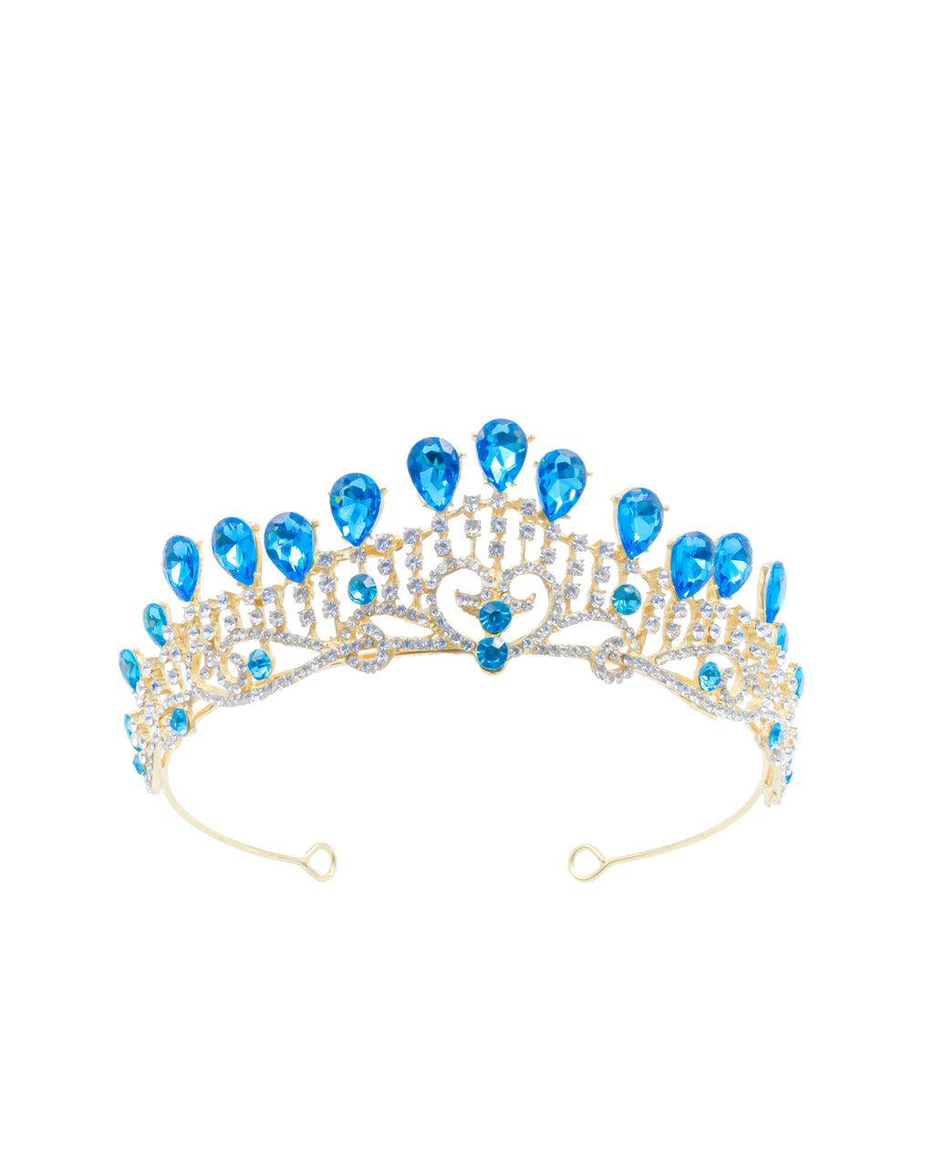 Corona Dorada de Diadema con piedras  - M271 Oro Laminado