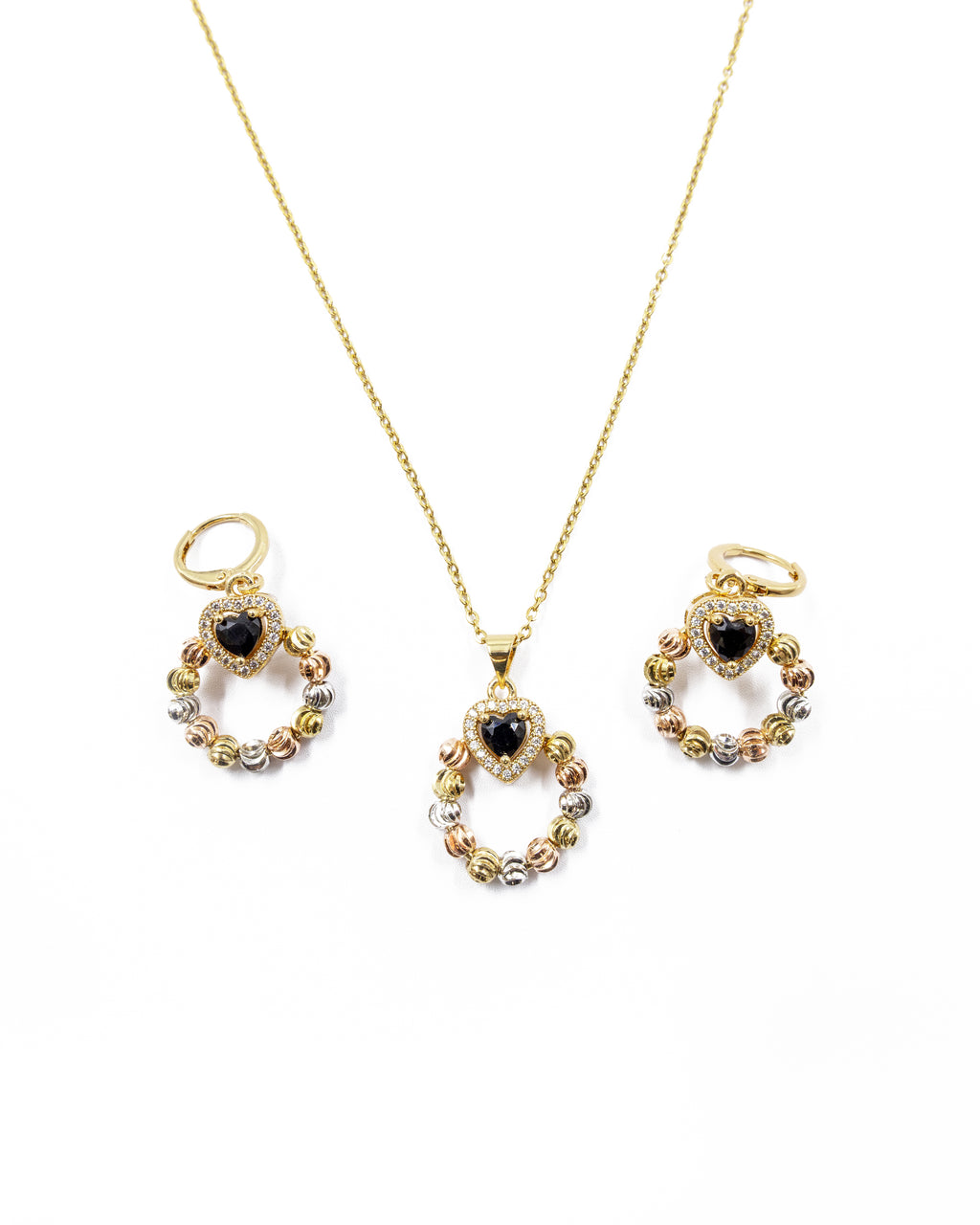 Conjunto dorado de Corazon M19 Oro Laminado